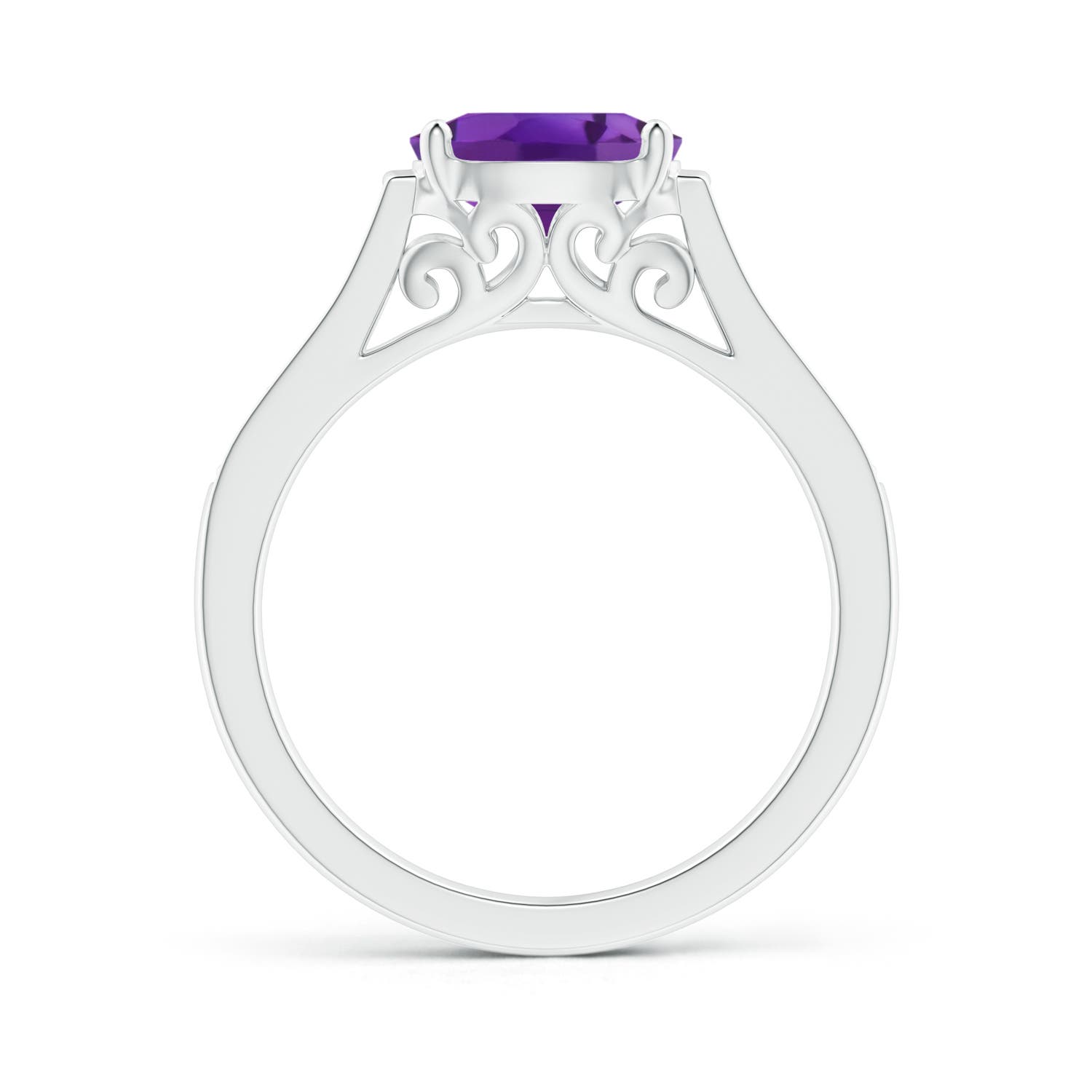 AAA - Amethyst / 1.29 CT / 14 KT White Gold