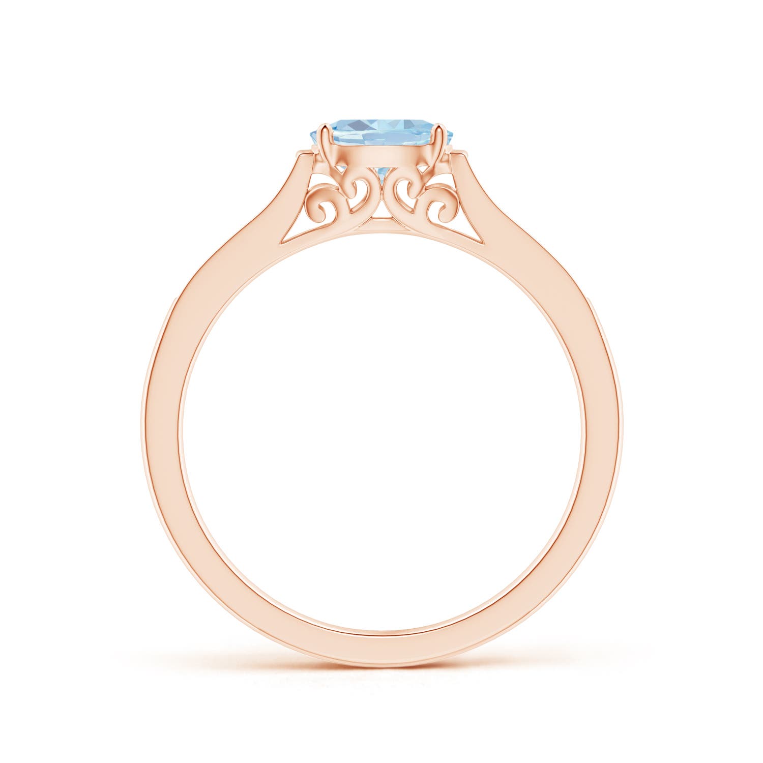 A - Aquamarine / 0.5 CT / 14 KT Rose Gold