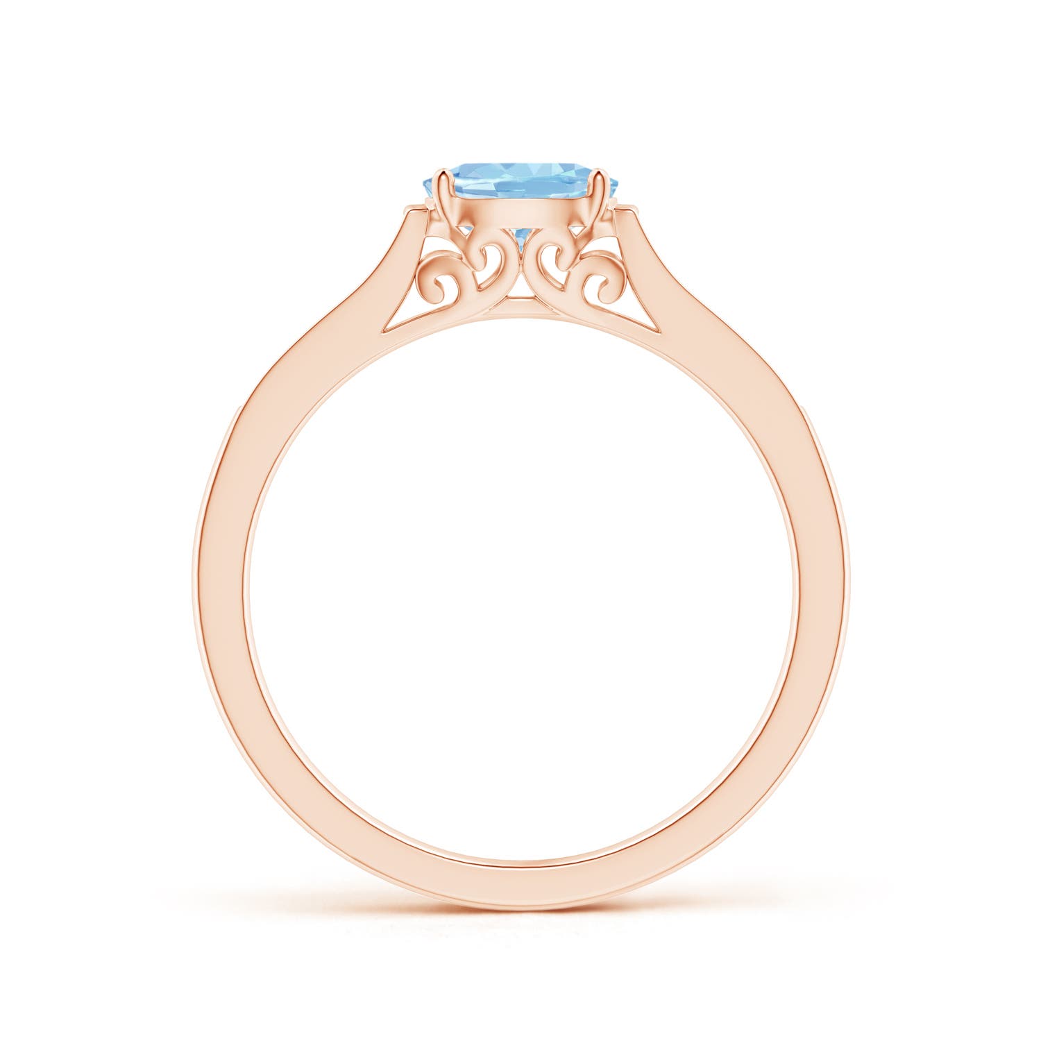 AAA - Aquamarine / 0.5 CT / 14 KT Rose Gold