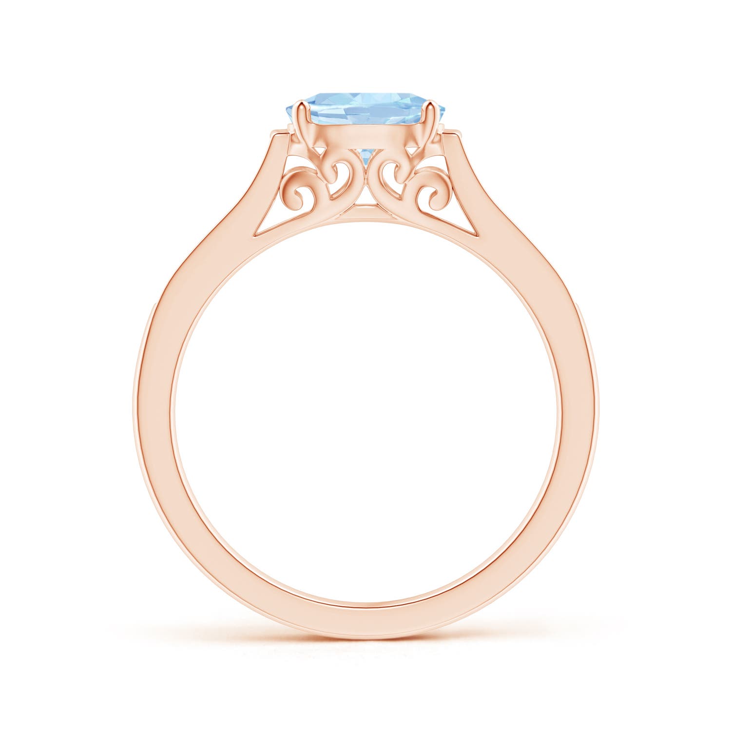 AA - Aquamarine / 0.72 CT / 14 KT Rose Gold