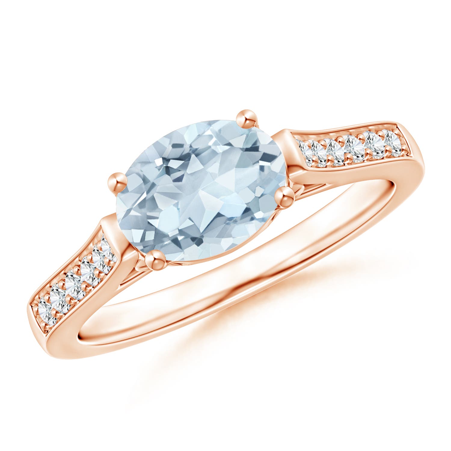 A - Aquamarine / 1.14 CT / 14 KT Rose Gold