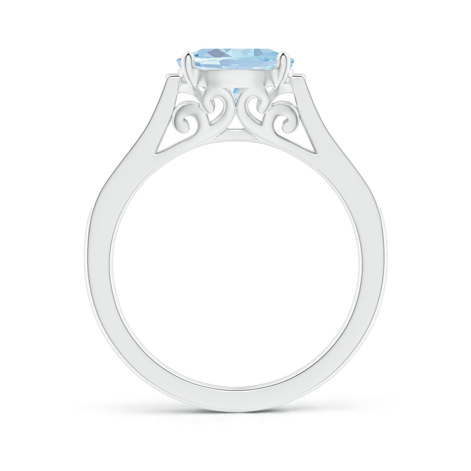 A - Aquamarine / 1.14 CT / 14 KT White Gold