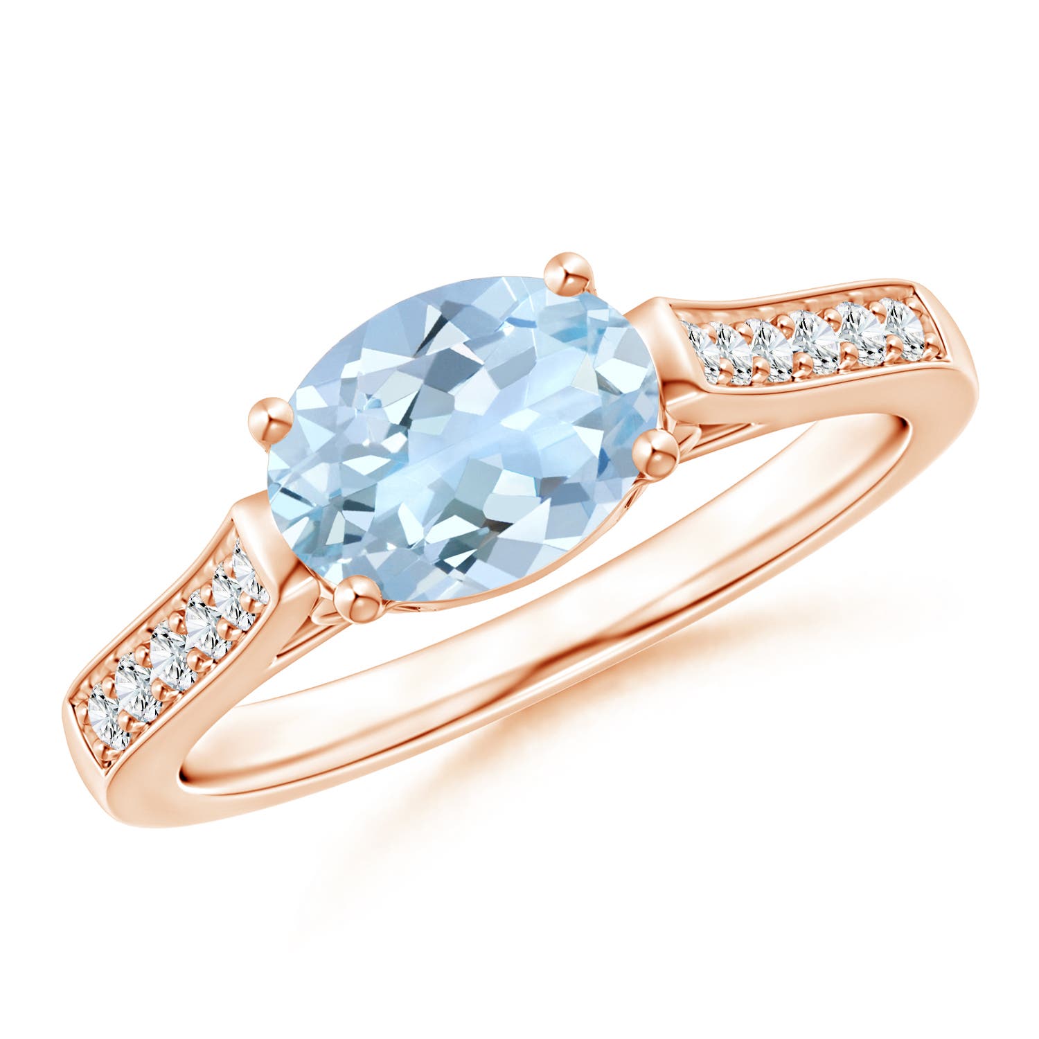 AA - Aquamarine / 1.14 CT / 14 KT Rose Gold