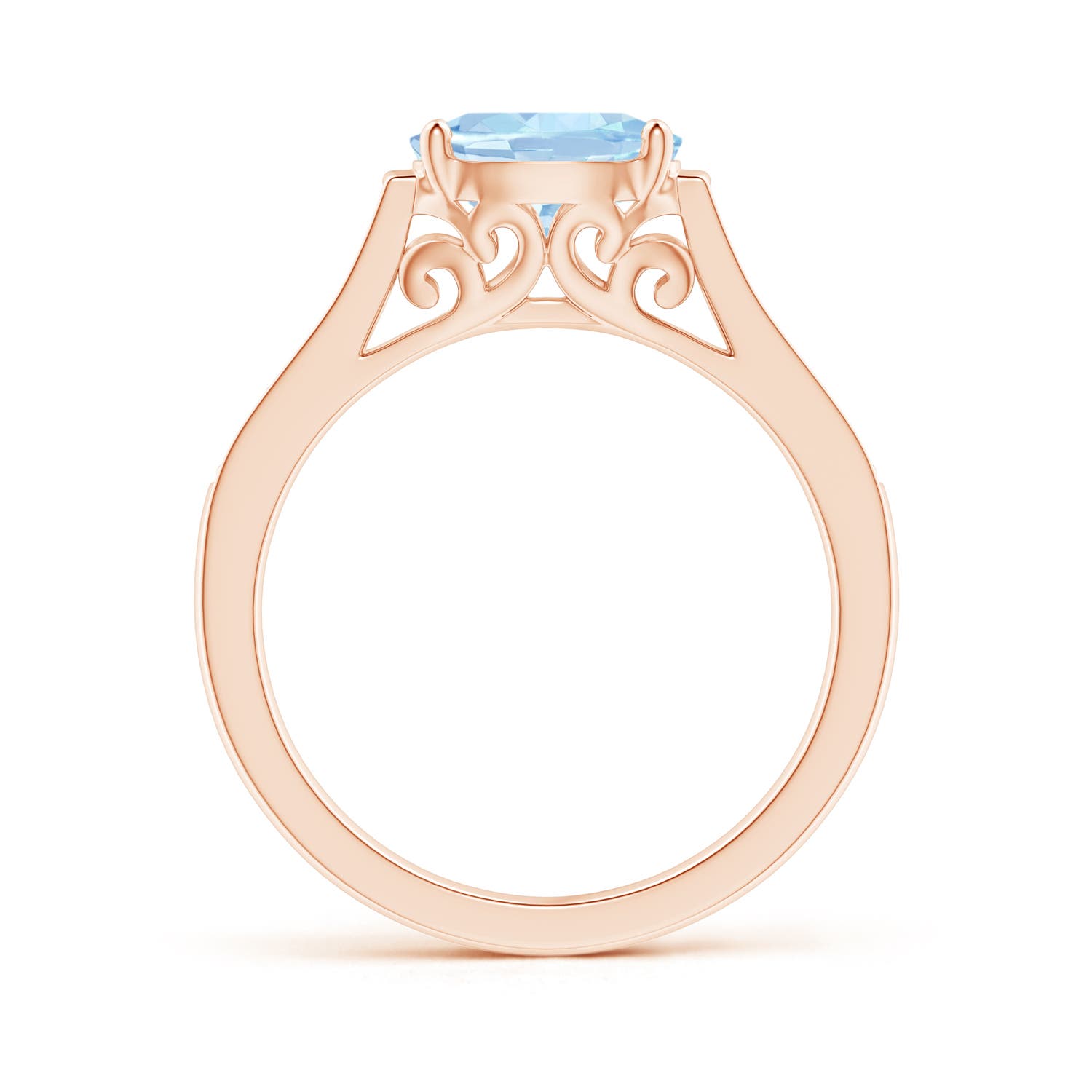 AA - Aquamarine / 1.14 CT / 14 KT Rose Gold