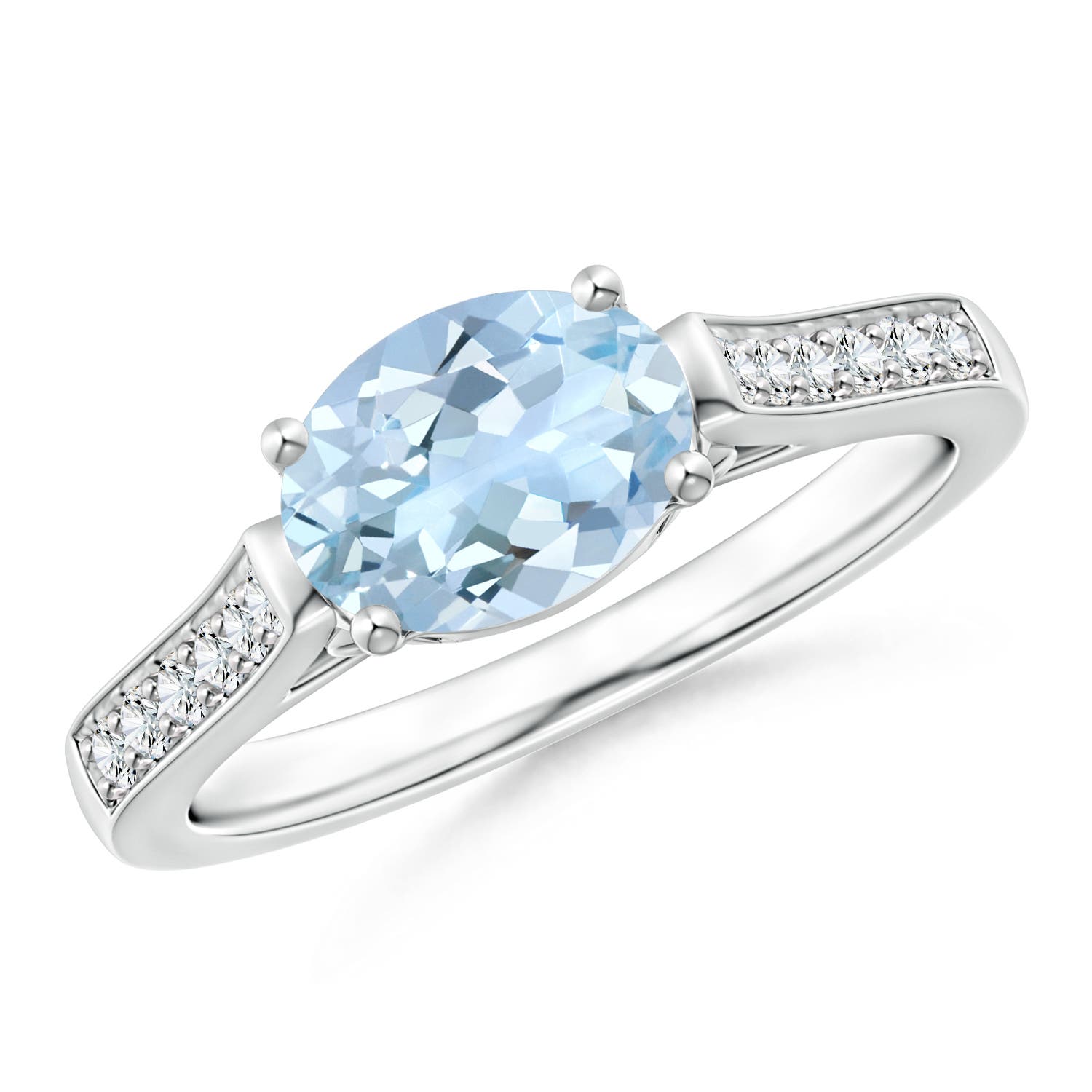 AA - Aquamarine / 1.14 CT / 14 KT White Gold