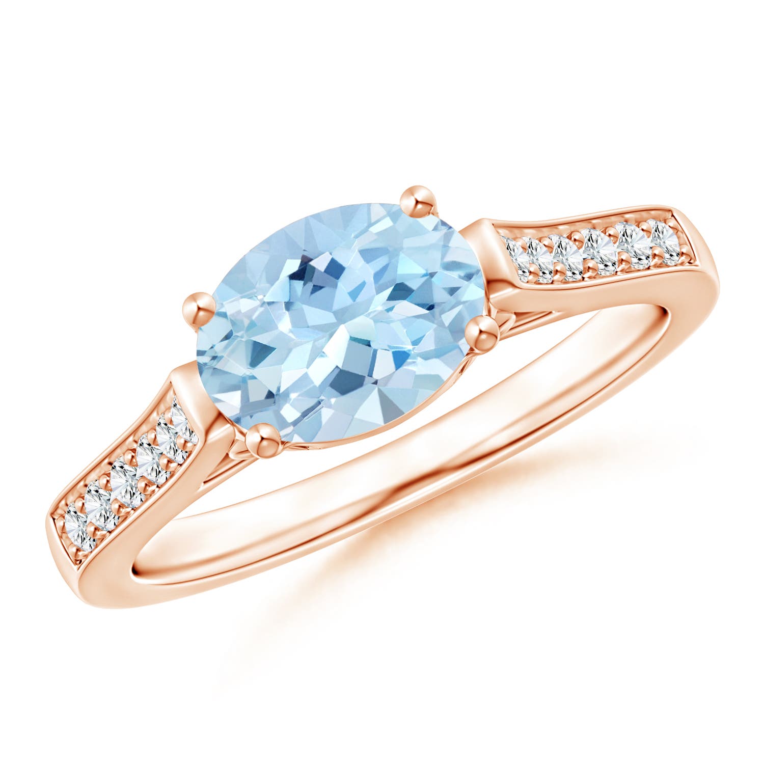 AAA - Aquamarine / 1.14 CT / 14 KT Rose Gold