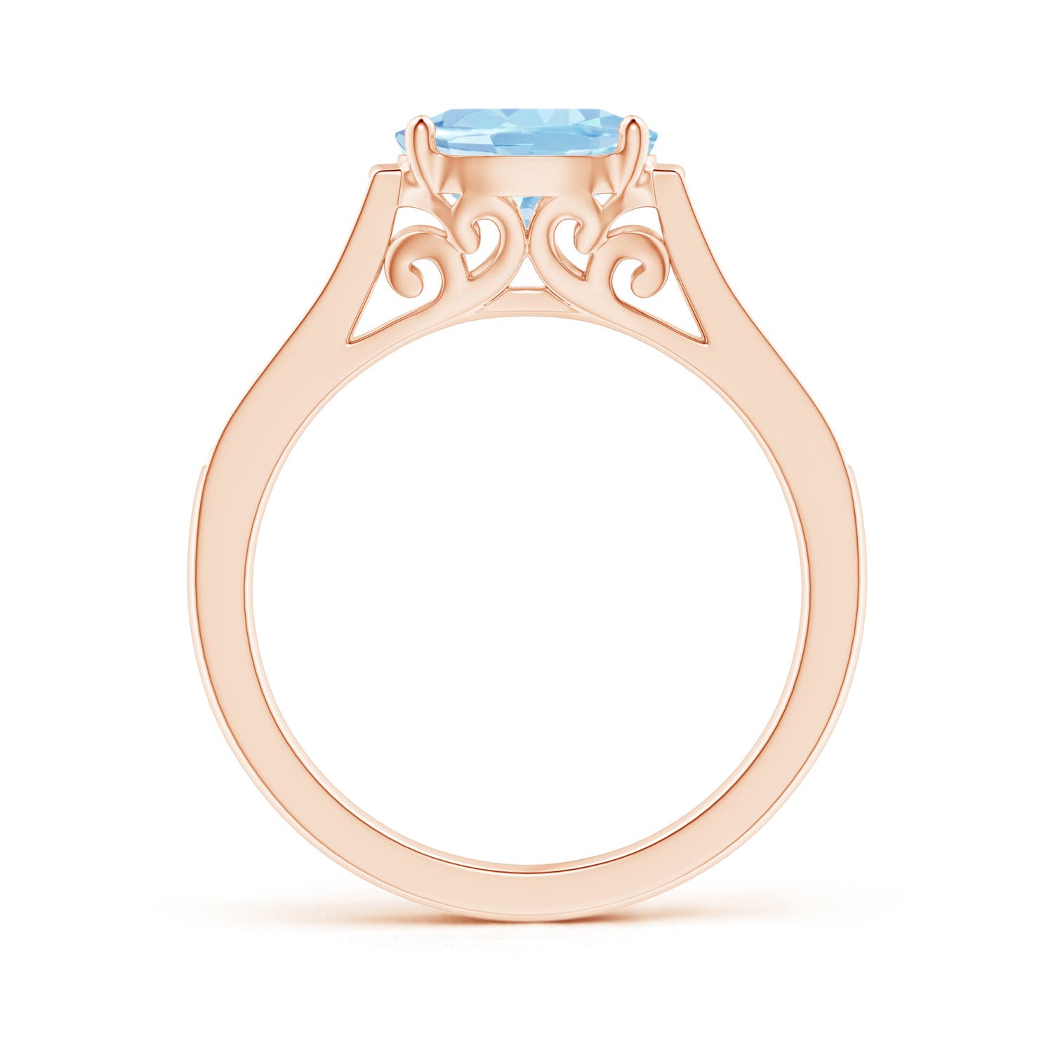 AAA - Aquamarine / 1.14 CT / 14 KT Rose Gold