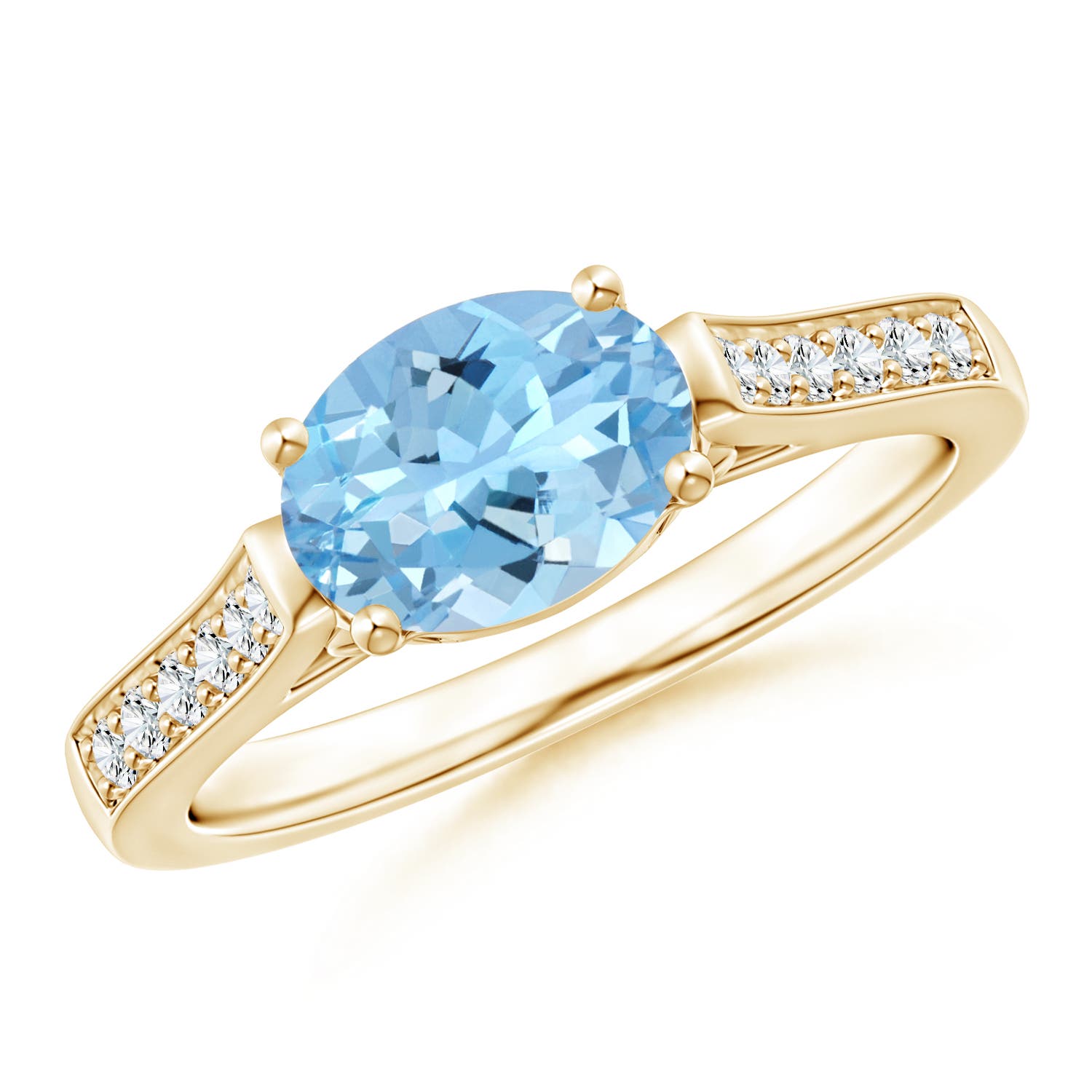 AAAA - Aquamarine / 1.14 CT / 14 KT Yellow Gold