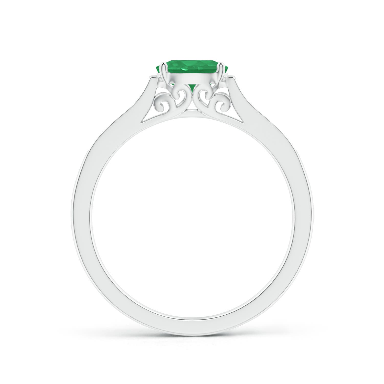 A - Emerald / 0.5 CT / 14 KT White Gold