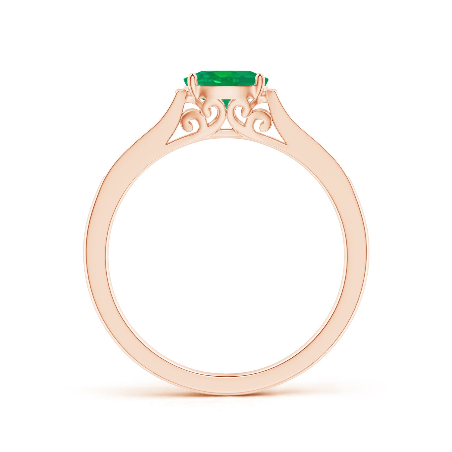 AA - Emerald / 0.5 CT / 14 KT Rose Gold