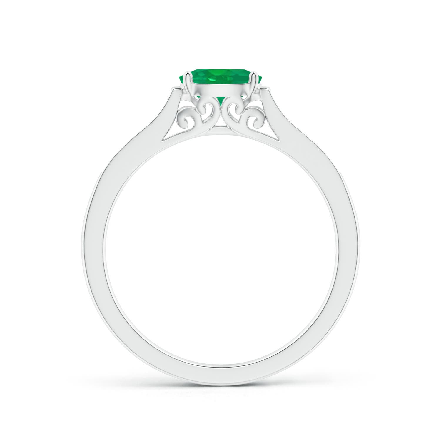 AA - Emerald / 0.5 CT / 14 KT White Gold