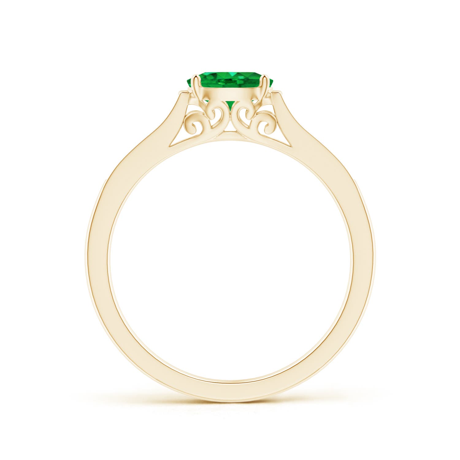 AAA - Emerald / 0.5 CT / 14 KT Yellow Gold