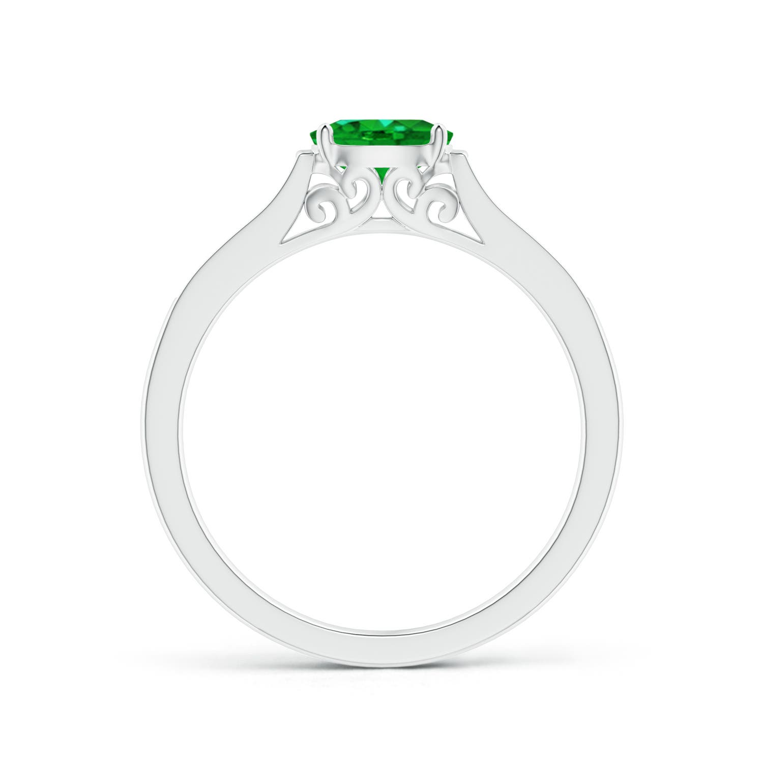 AAAA - Emerald / 0.5 CT / 14 KT White Gold