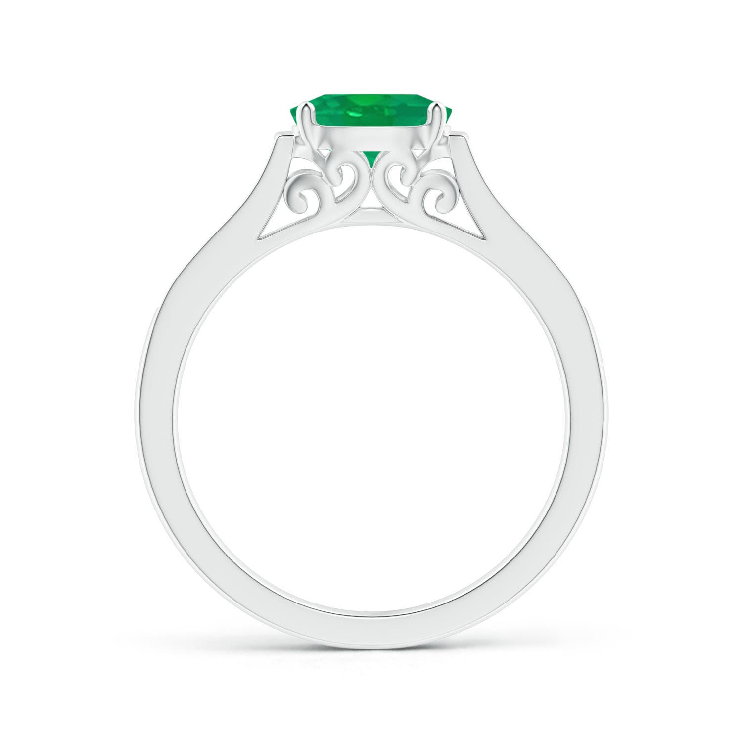 AA - Emerald / 0.78 CT / 14 KT White Gold