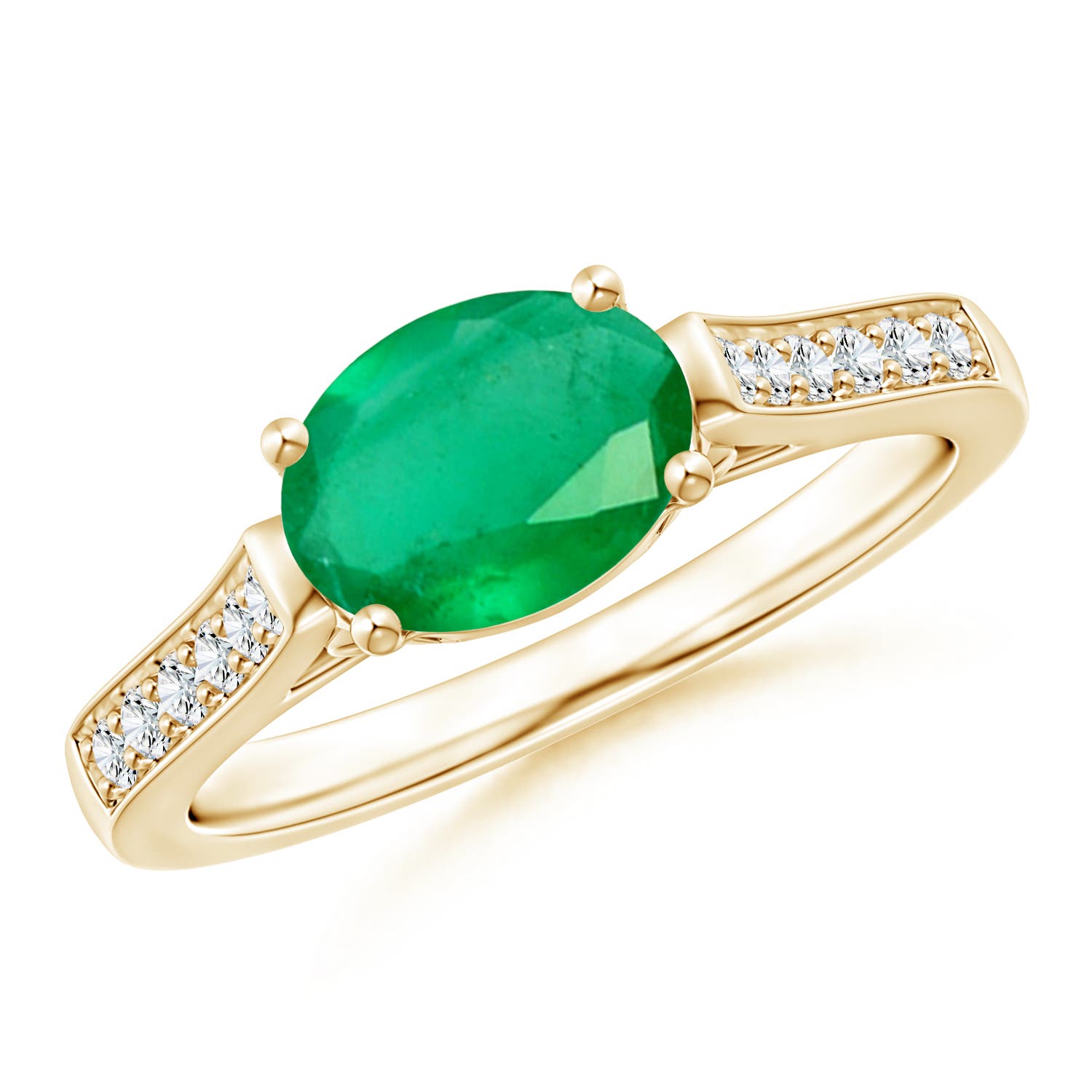 A - Emerald / 1.24 CT / 14 KT Yellow Gold