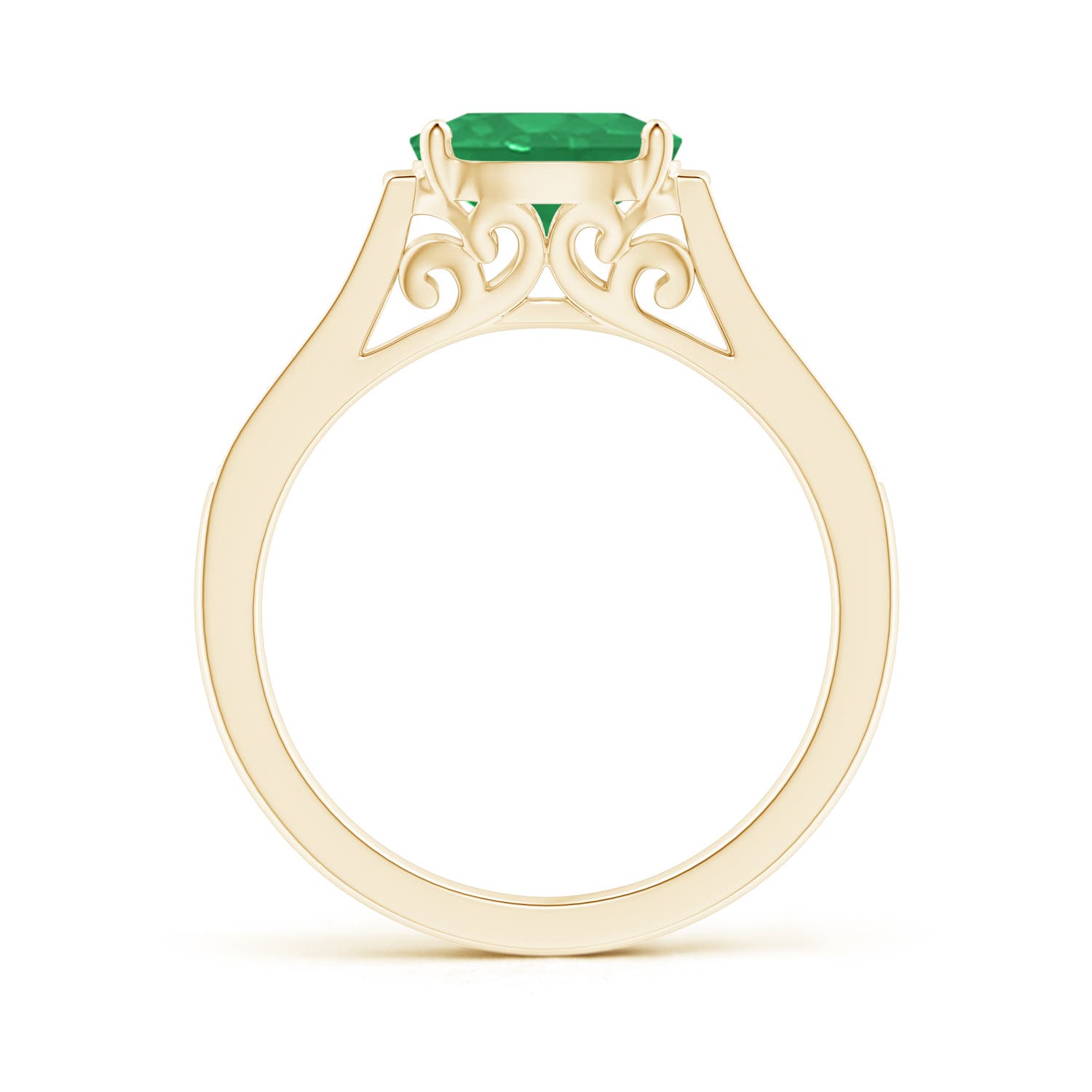 A - Emerald / 1.24 CT / 14 KT Yellow Gold