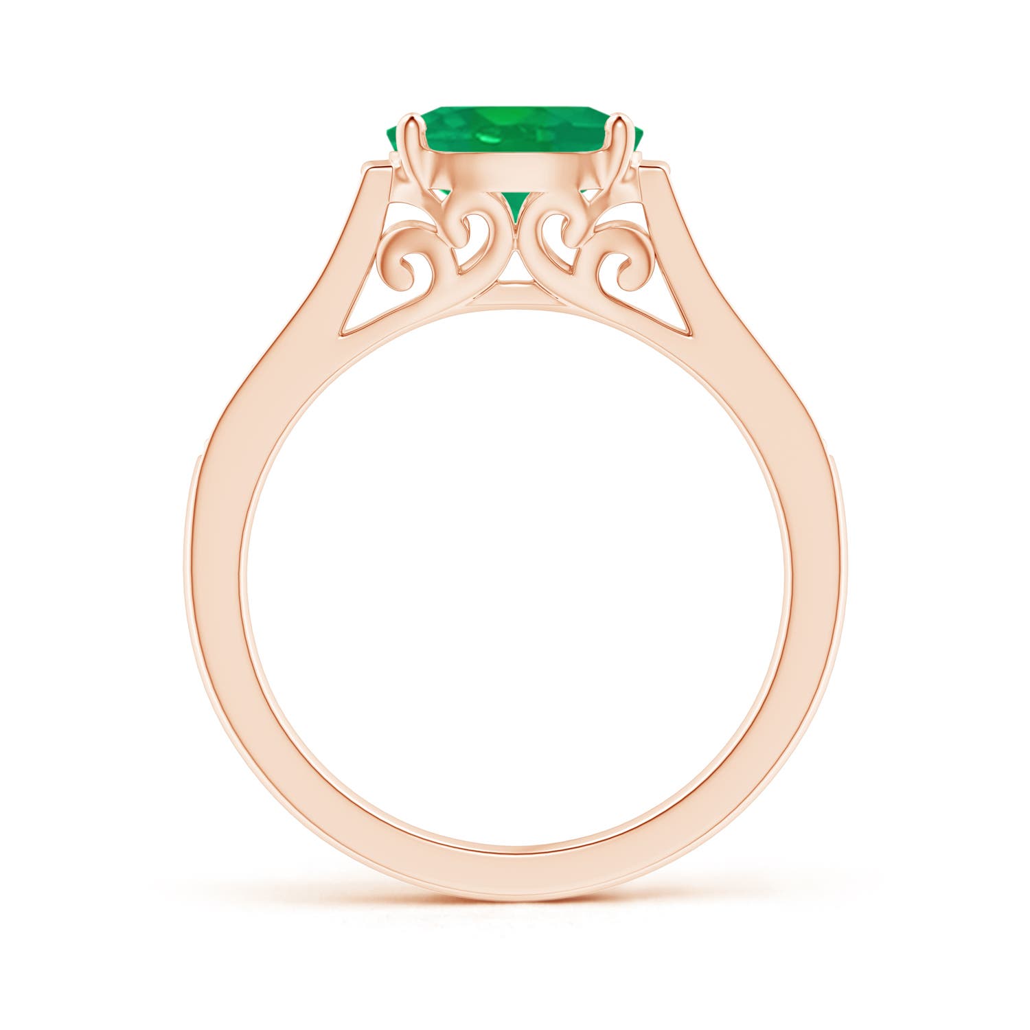 AA - Emerald / 1.24 CT / 14 KT Rose Gold