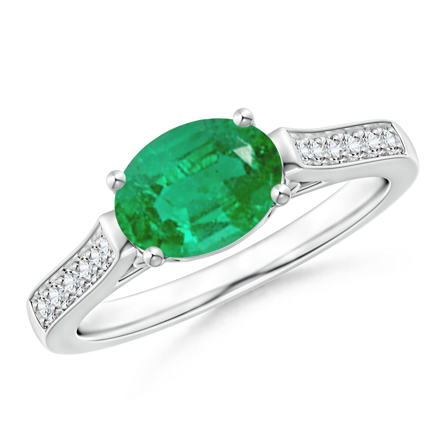 AA - Emerald / 1.24 CT / 14 KT White Gold