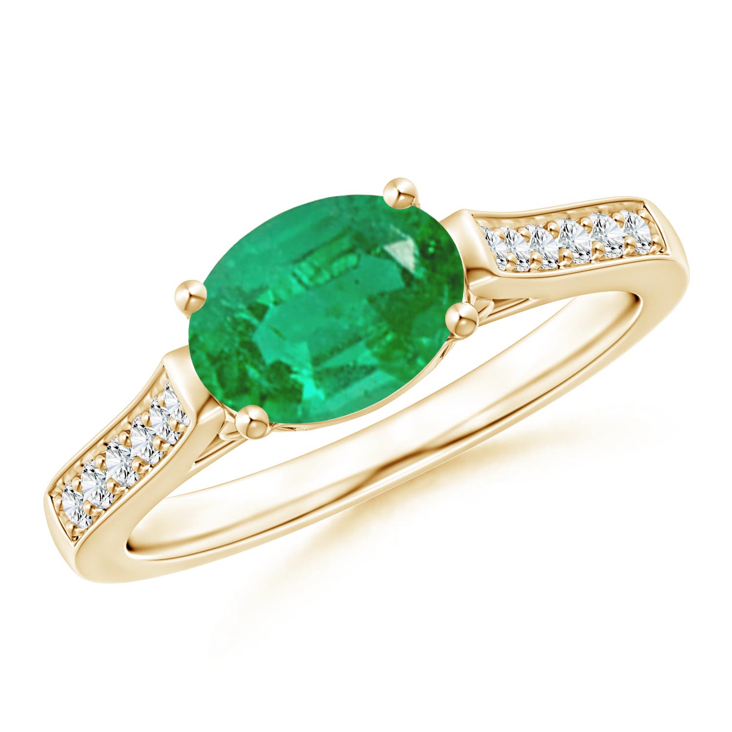 AA - Emerald / 1.24 CT / 14 KT Yellow Gold