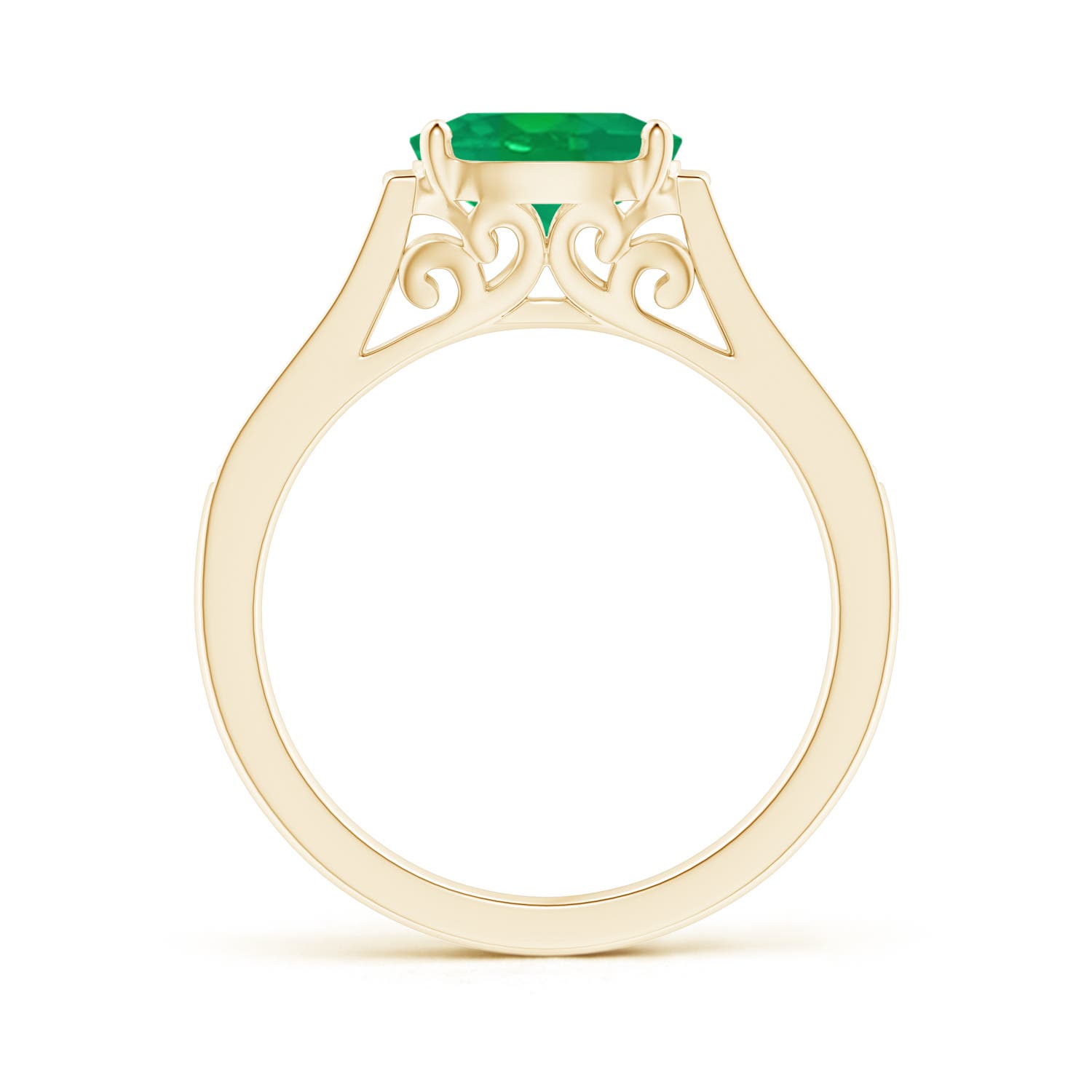 AA - Emerald / 1.24 CT / 14 KT Yellow Gold