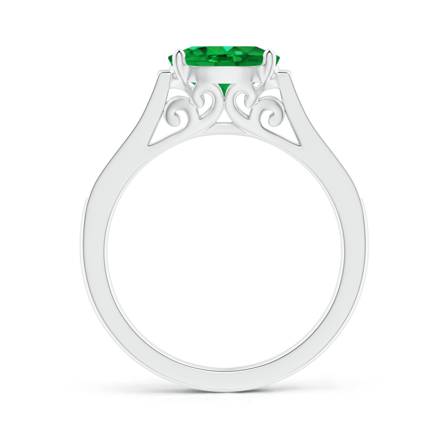 AAA - Emerald / 1.24 CT / 14 KT White Gold