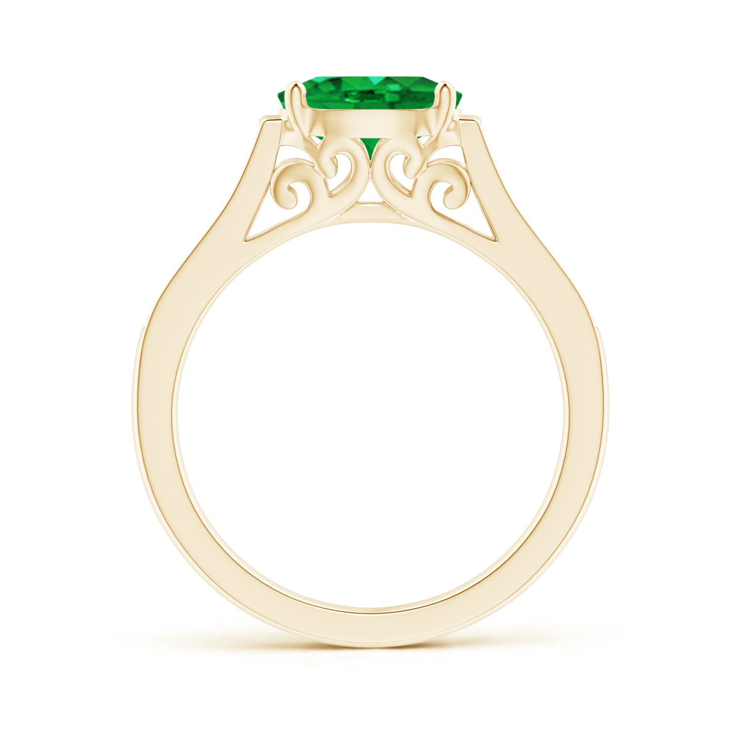 AAA - Emerald / 1.24 CT / 14 KT Yellow Gold