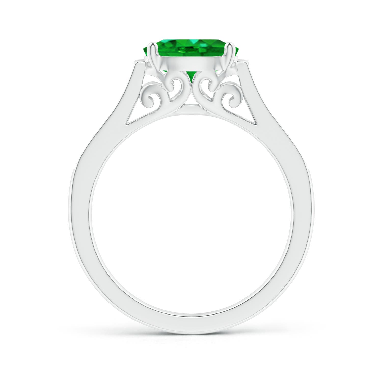 AAAA - Emerald / 1.24 CT / 14 KT White Gold