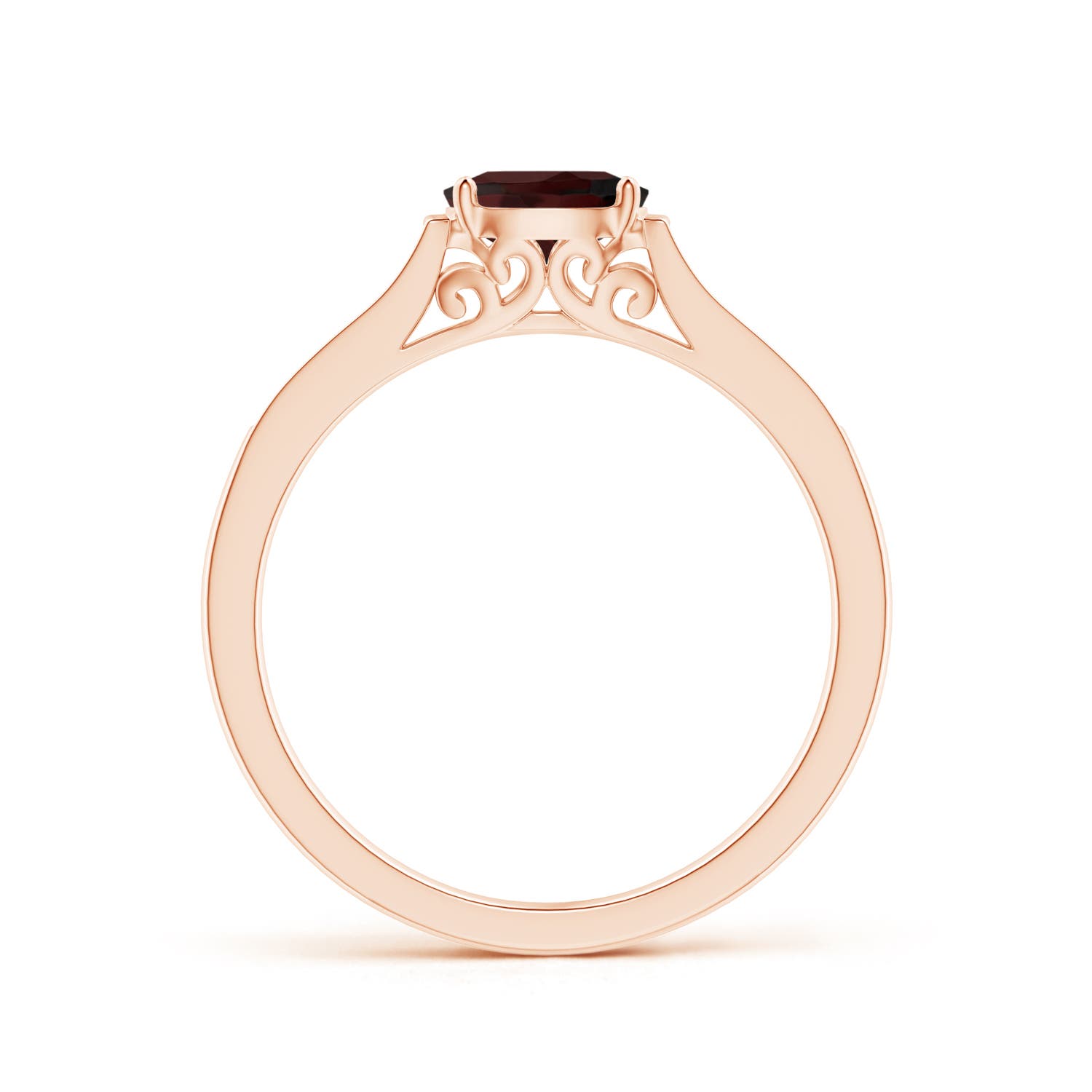 A - Garnet / 0.65 CT / 14 KT Rose Gold