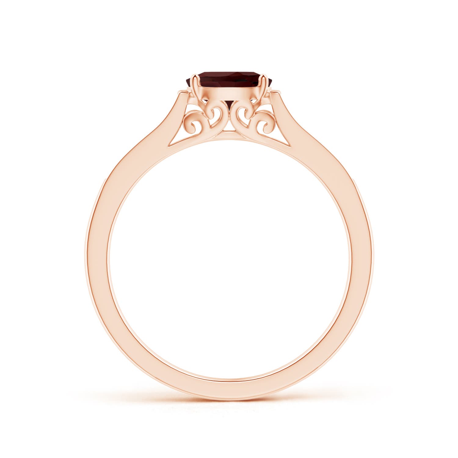 AA - Garnet / 0.65 CT / 14 KT Rose Gold