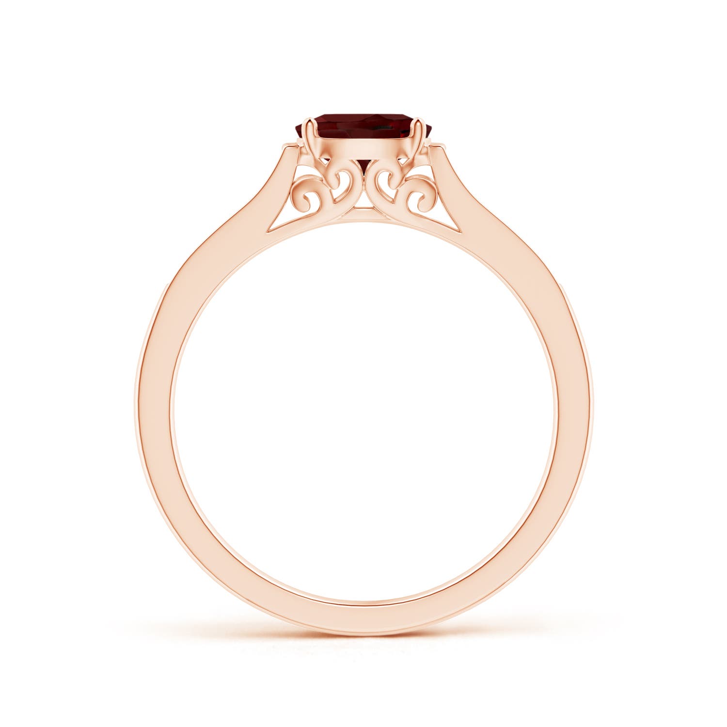 AAA - Garnet / 0.65 CT / 14 KT Rose Gold