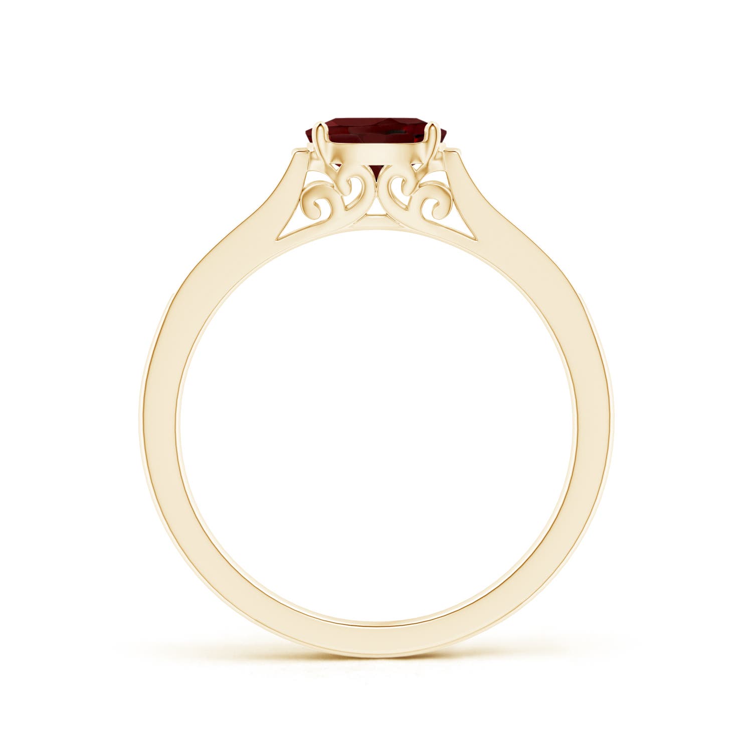 AAA - Garnet / 0.65 CT / 14 KT Yellow Gold