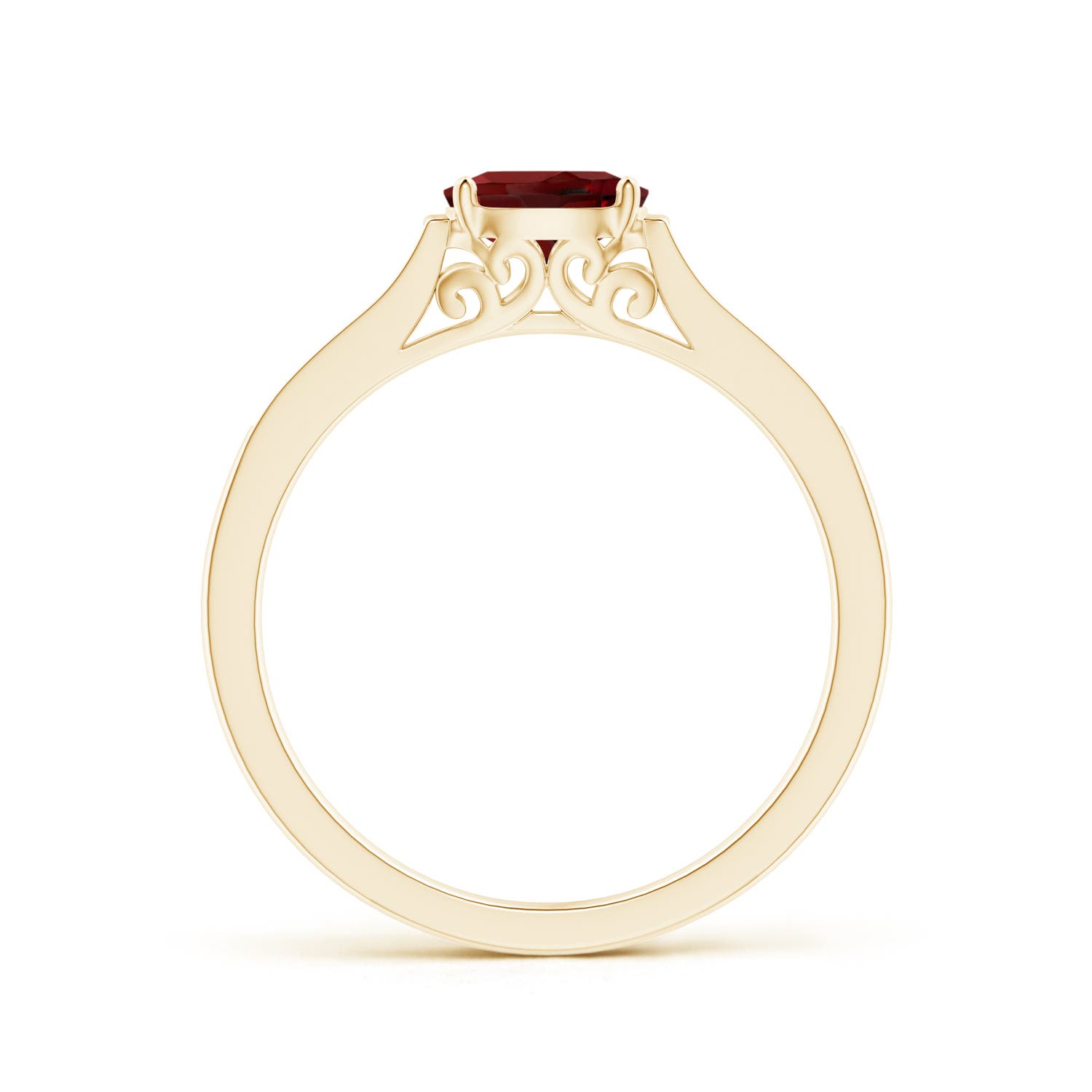 AAAA - Garnet / 0.65 CT / 14 KT Yellow Gold