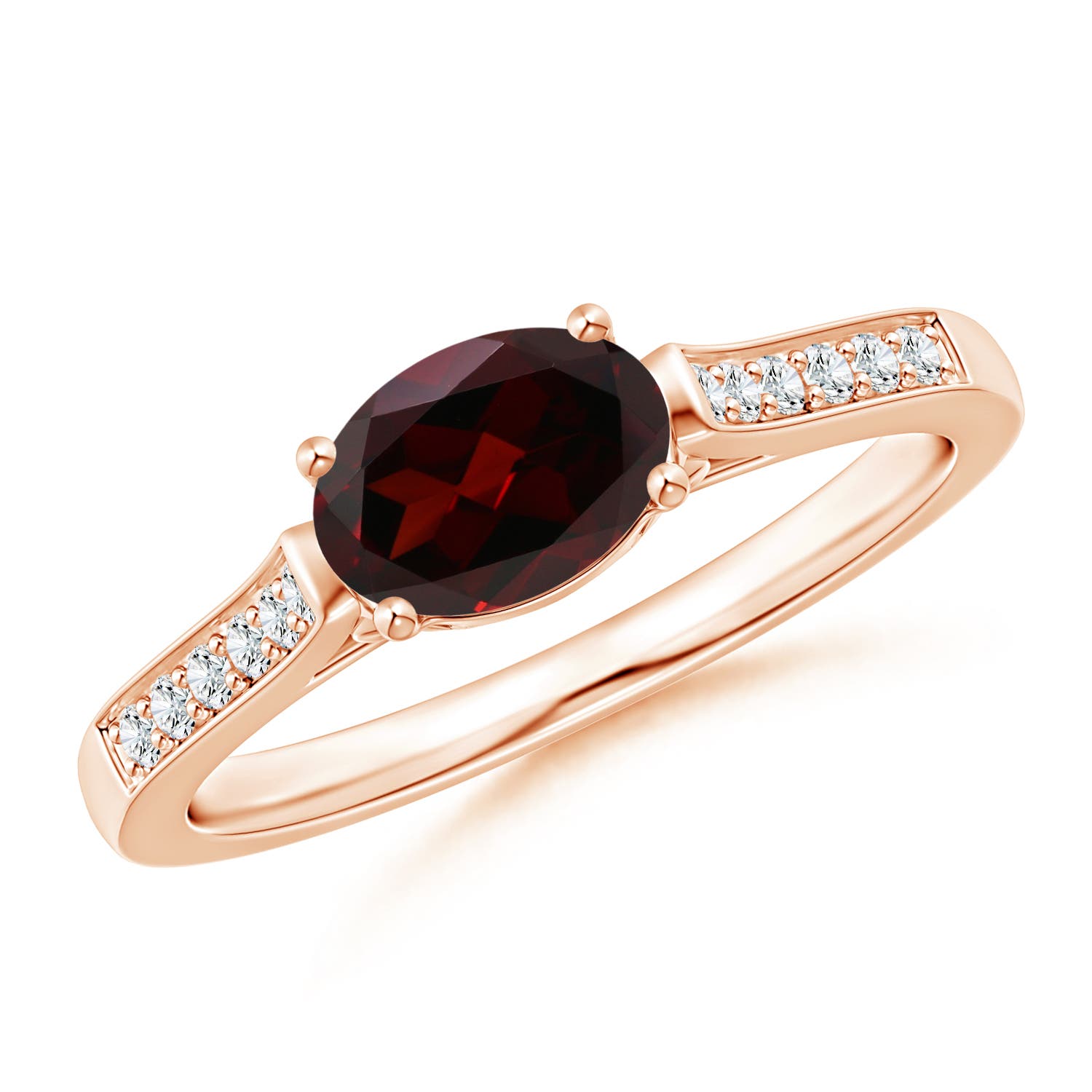 A - Garnet / 1.02 CT / 14 KT Rose Gold