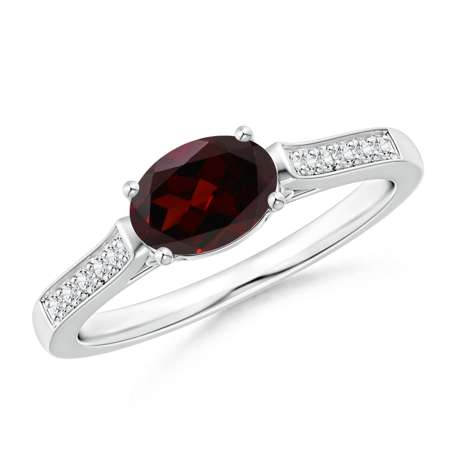 A - Garnet / 1.02 CT / 14 KT White Gold