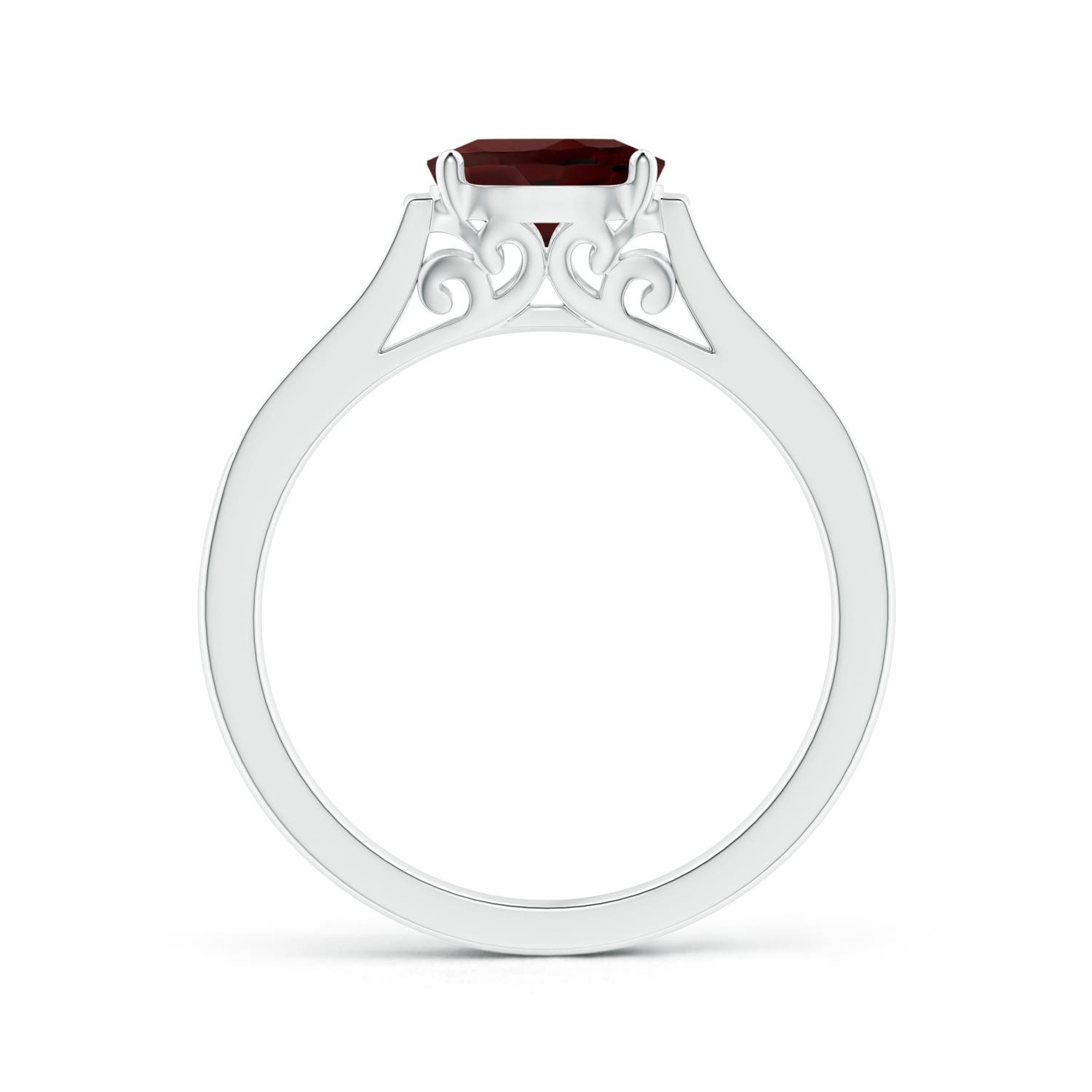 AA - Garnet / 1.02 CT / 14 KT White Gold