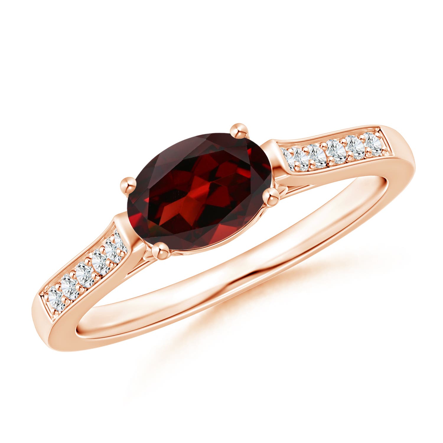 AAA - Garnet / 1.02 CT / 14 KT Rose Gold