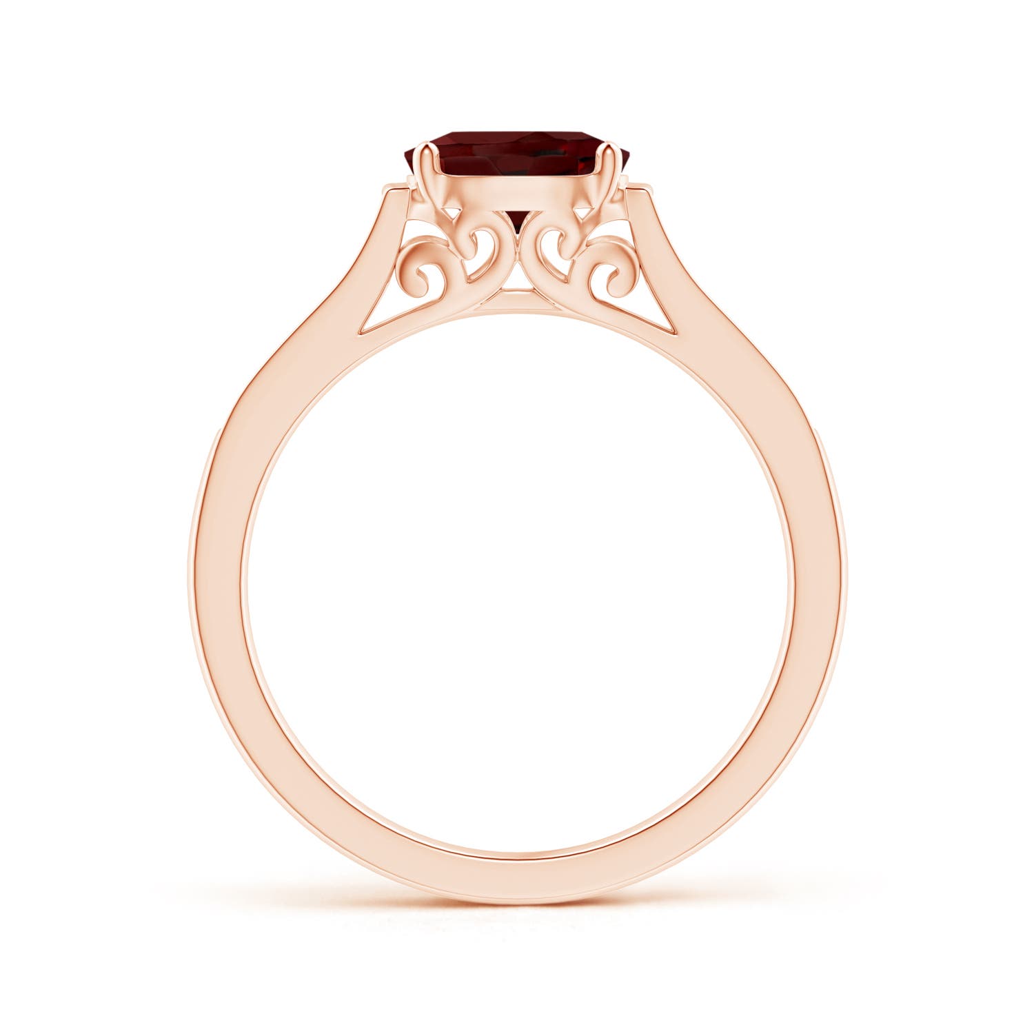 AAA - Garnet / 1.02 CT / 14 KT Rose Gold