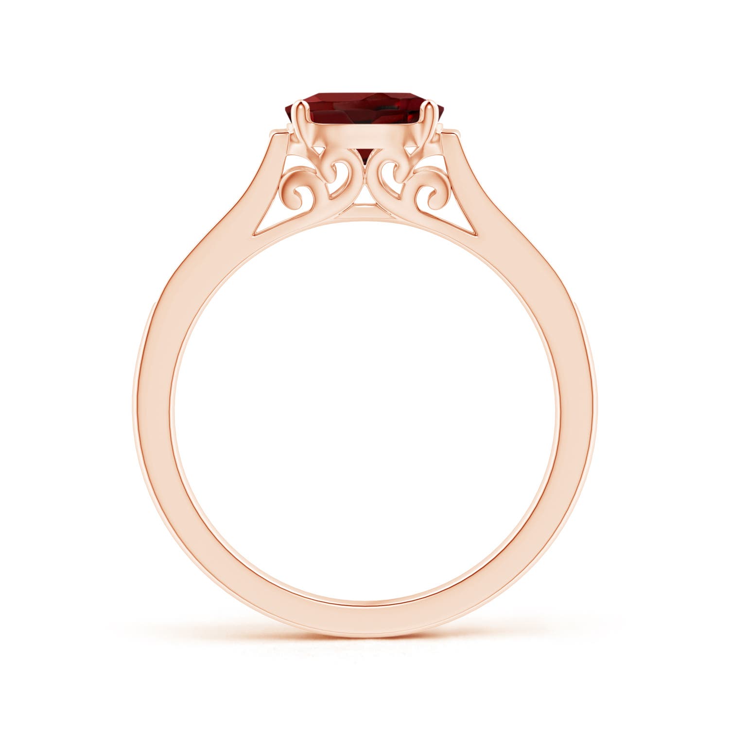 AAAA - Garnet / 1.02 CT / 14 KT Rose Gold