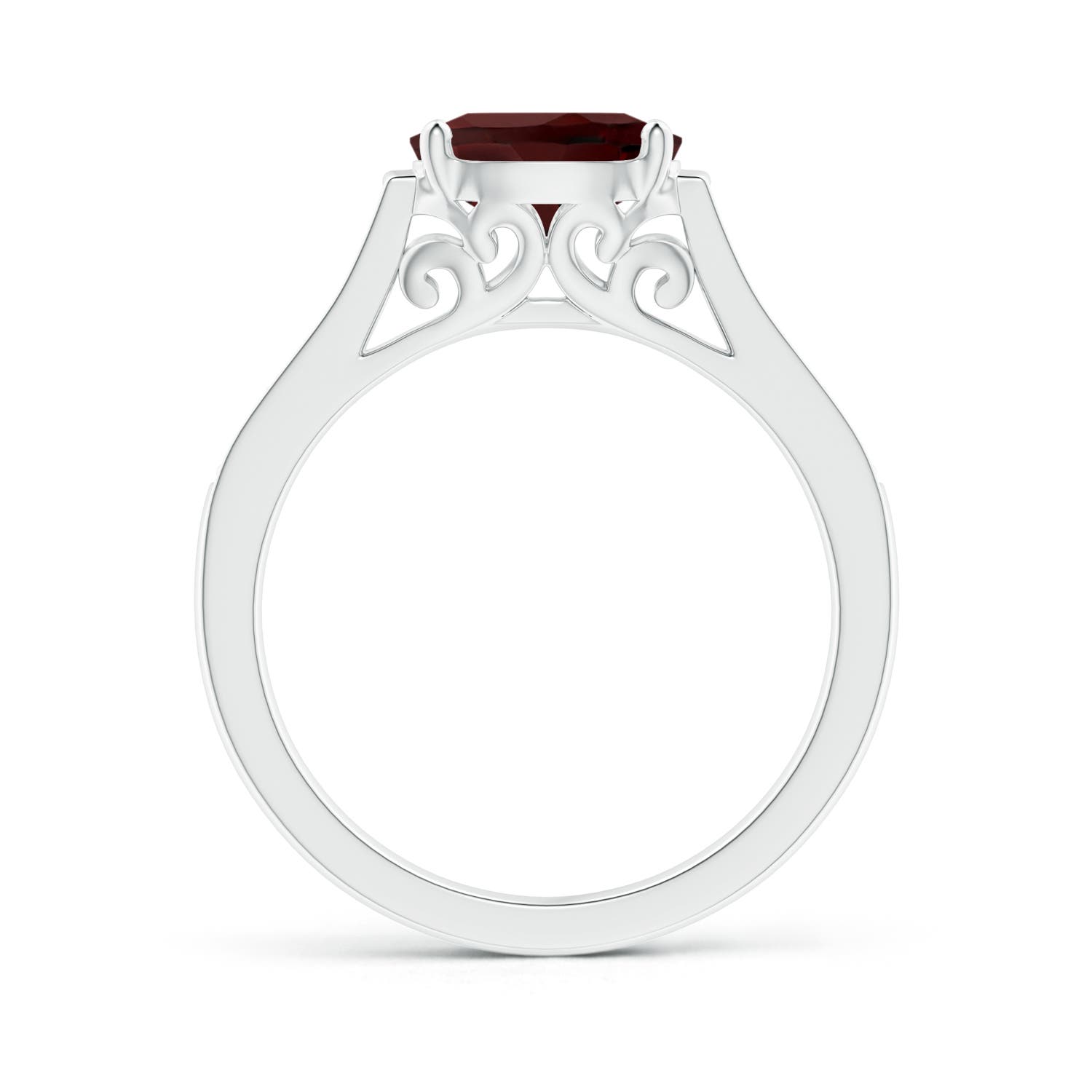 AA - Garnet / 1.59 CT / 14 KT White Gold