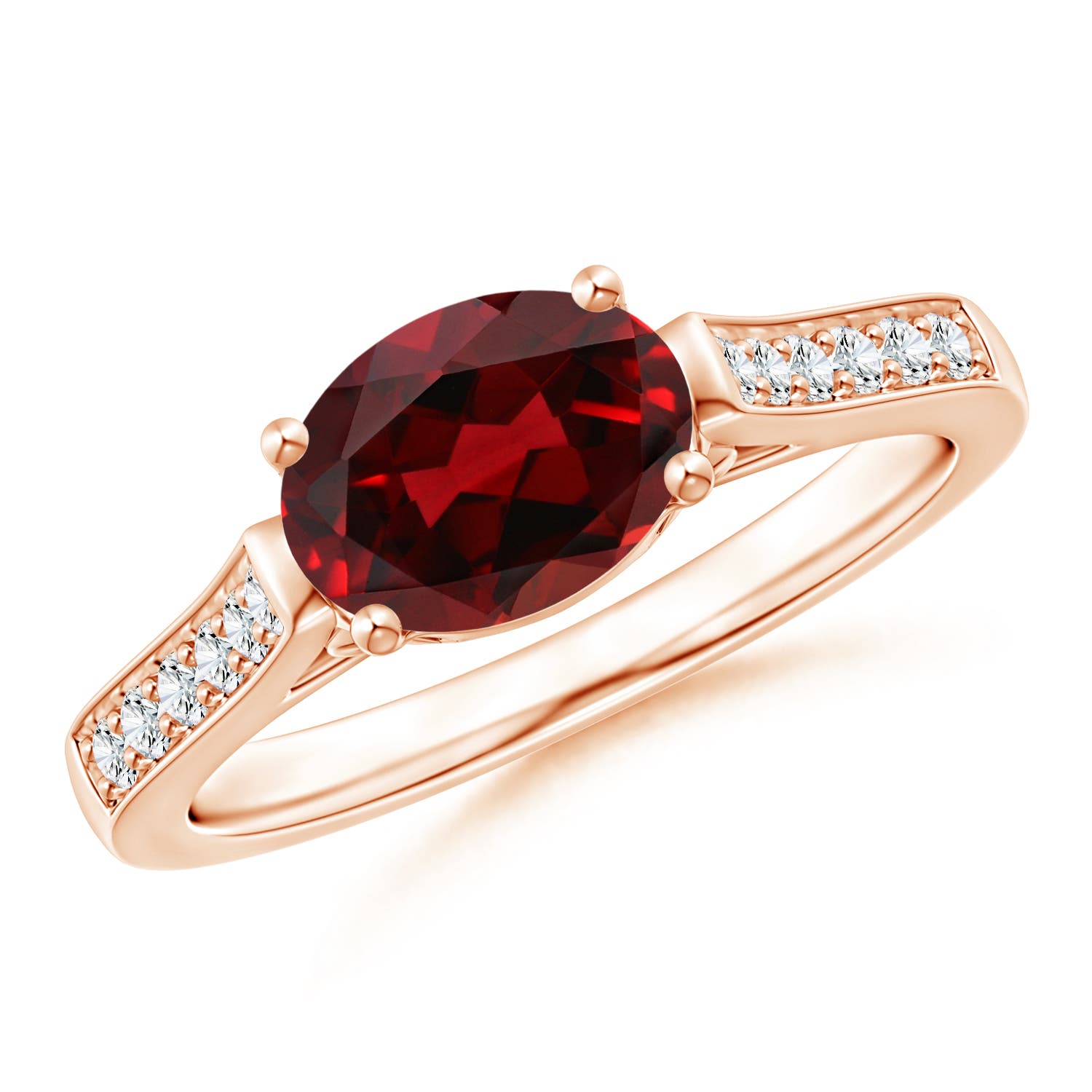 AAAA - Garnet / 1.59 CT / 14 KT Rose Gold