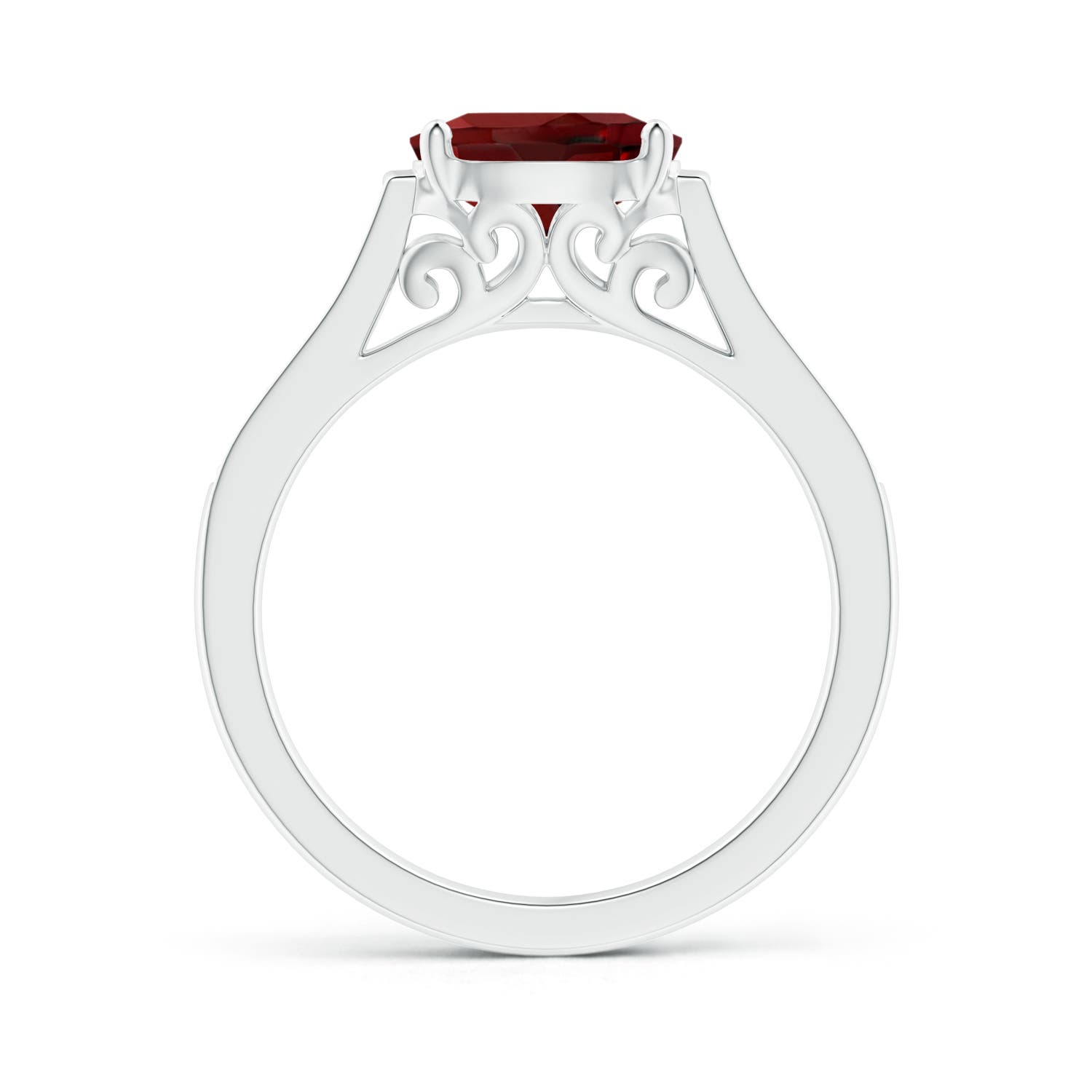 AAAA - Garnet / 1.59 CT / 14 KT White Gold