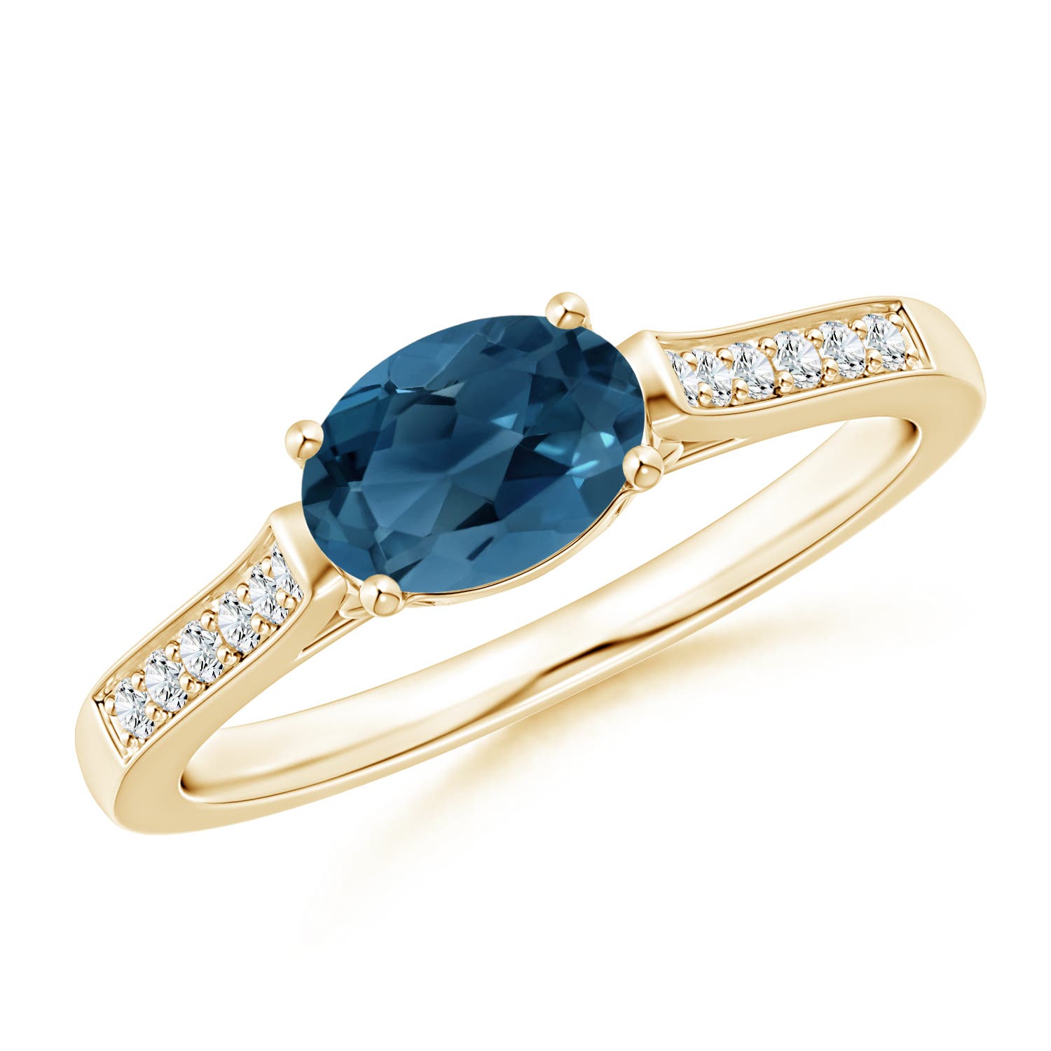 AA - London Blue Topaz / 1.07 CT / 14 KT Yellow Gold