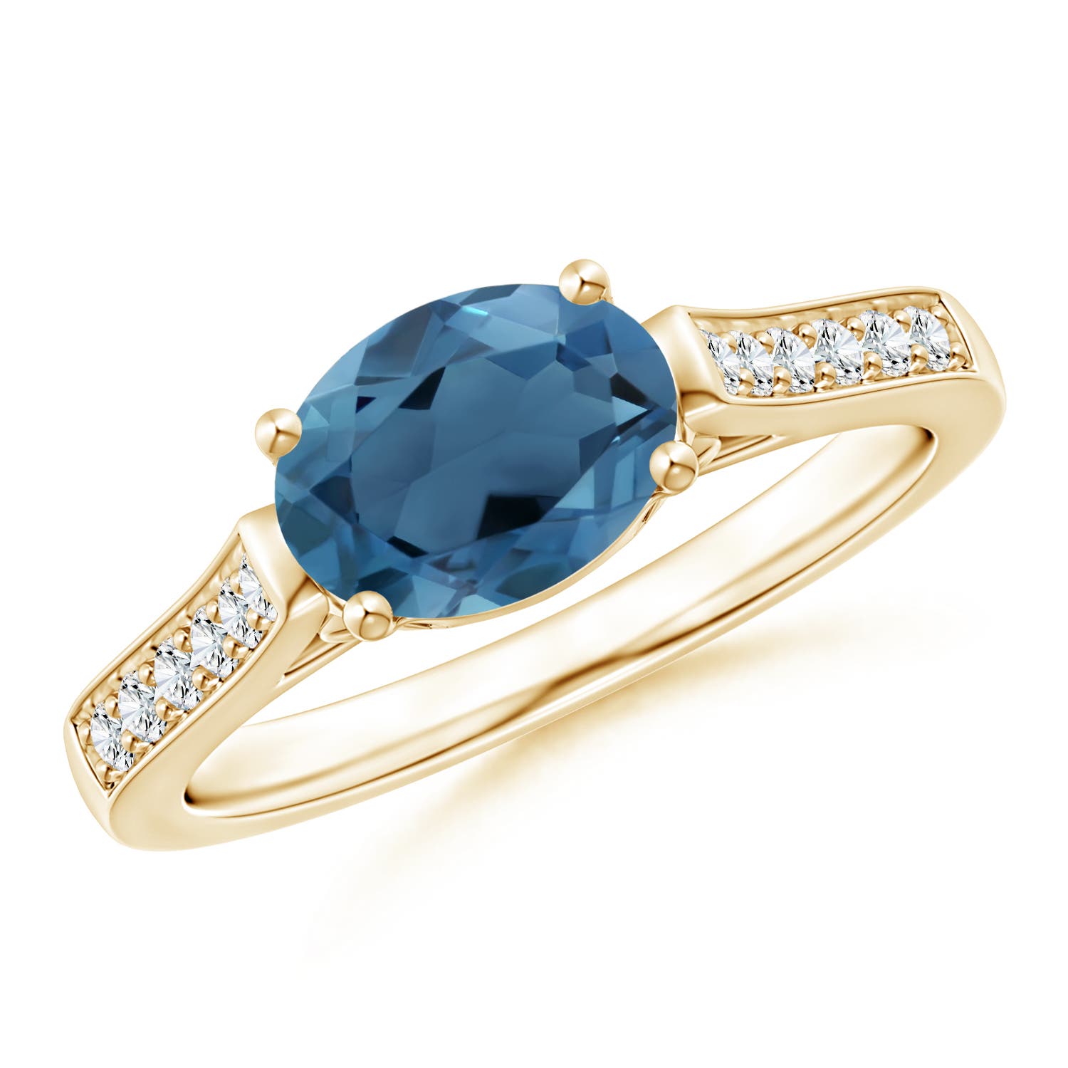 A - London Blue Topaz / 1.64 CT / 14 KT Yellow Gold