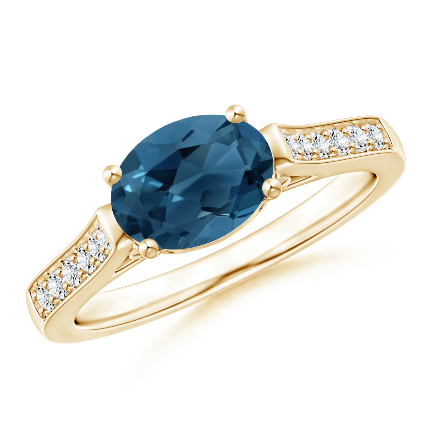 AA - London Blue Topaz / 1.64 CT / 14 KT Yellow Gold