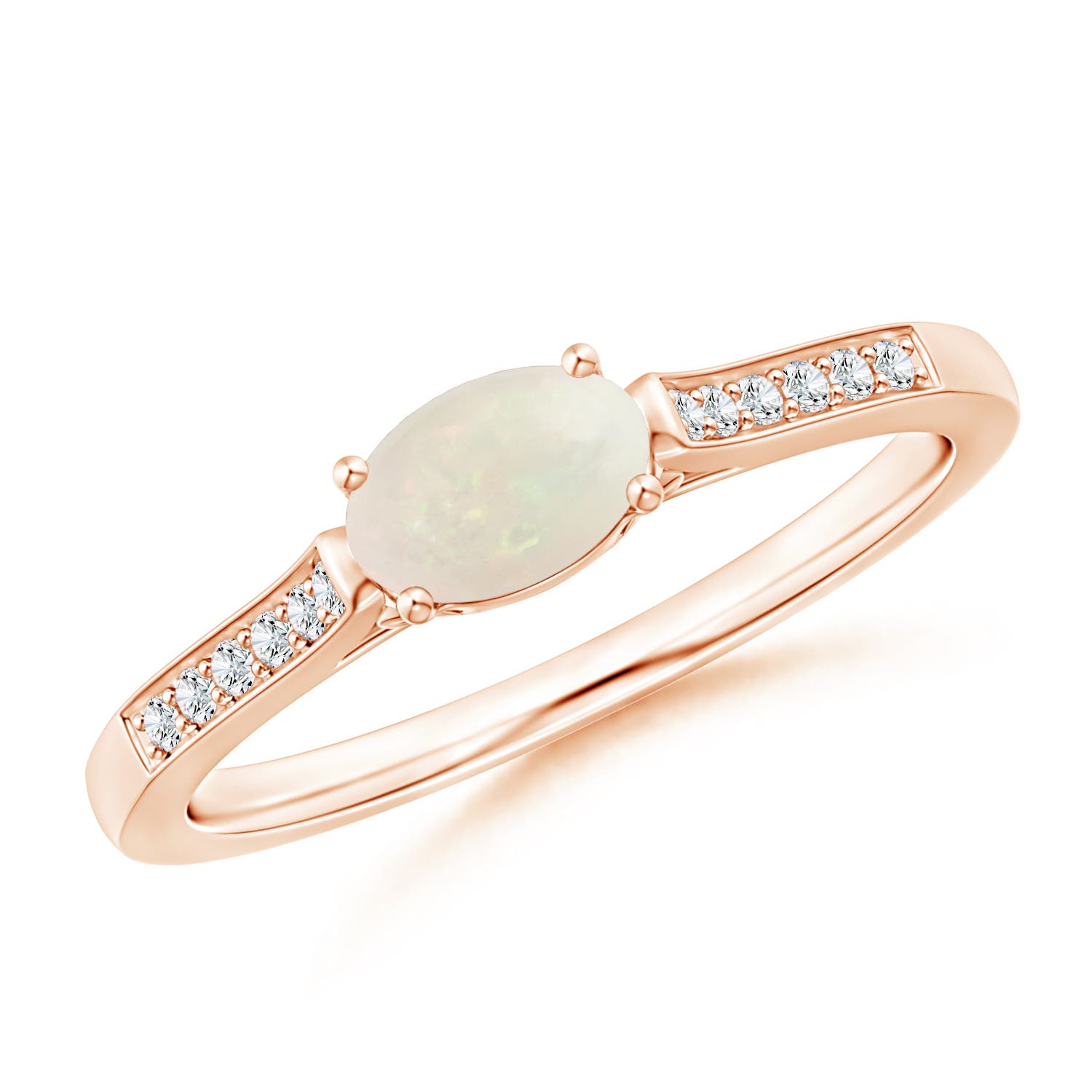 A - Opal / 0.38 CT / 14 KT Rose Gold