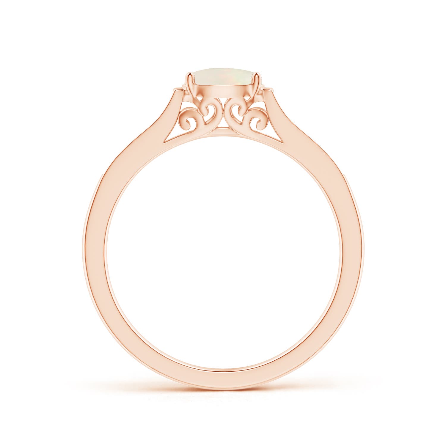 A - Opal / 0.38 CT / 14 KT Rose Gold