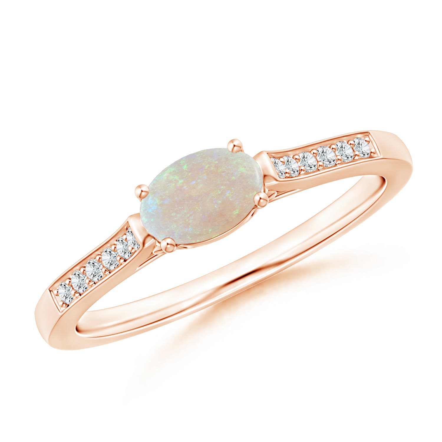 AA - Opal / 0.38 CT / 14 KT Rose Gold