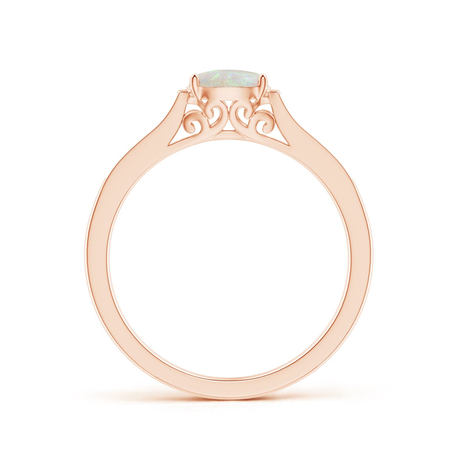 AA - Opal / 0.38 CT / 14 KT Rose Gold