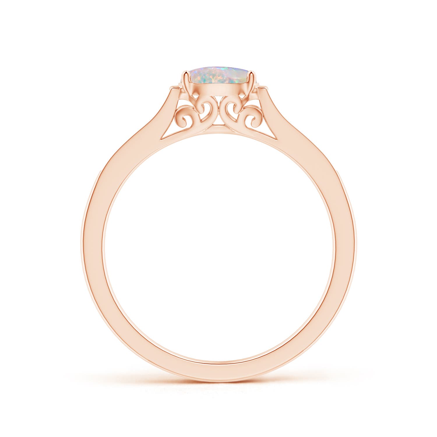 AAAA - Opal / 0.38 CT / 14 KT Rose Gold