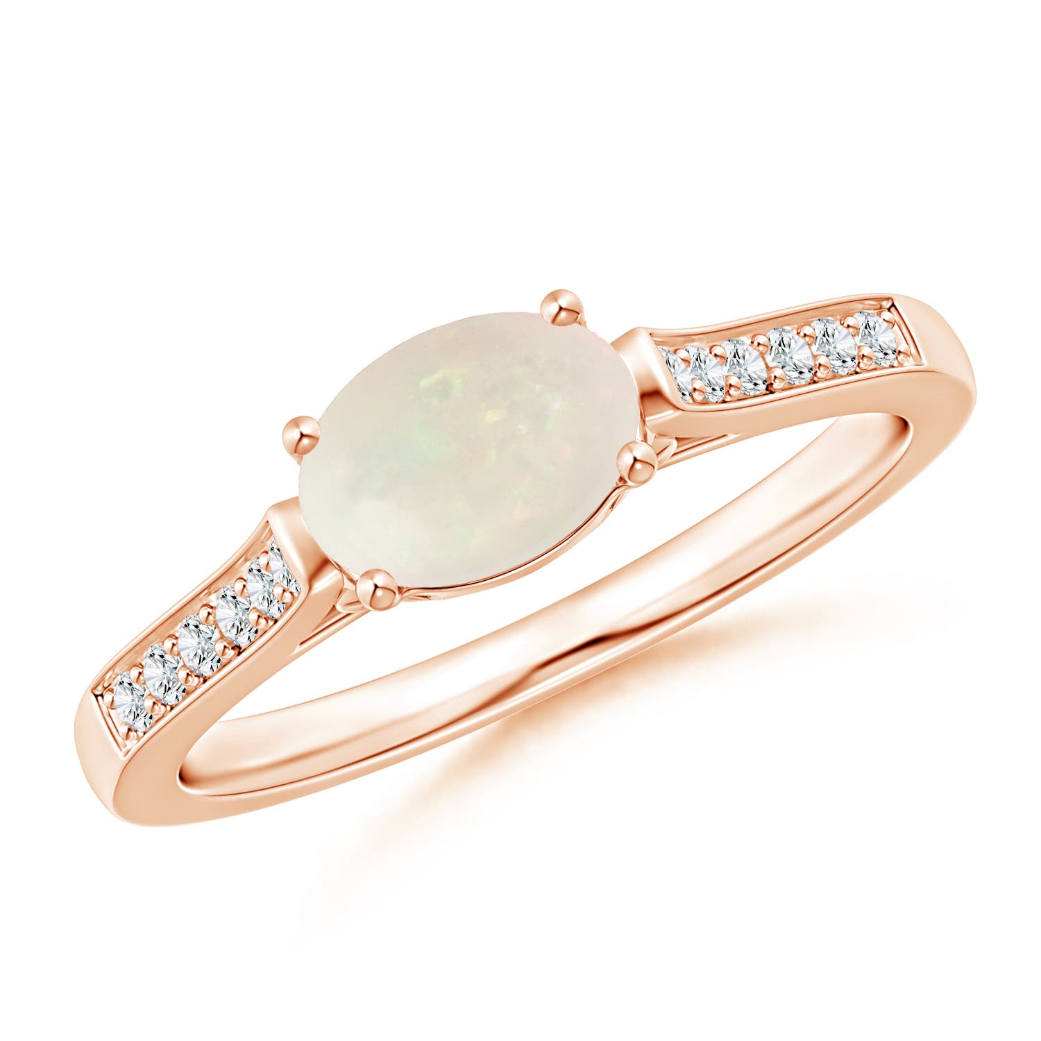 A - Opal / 0.57 CT / 14 KT Rose Gold